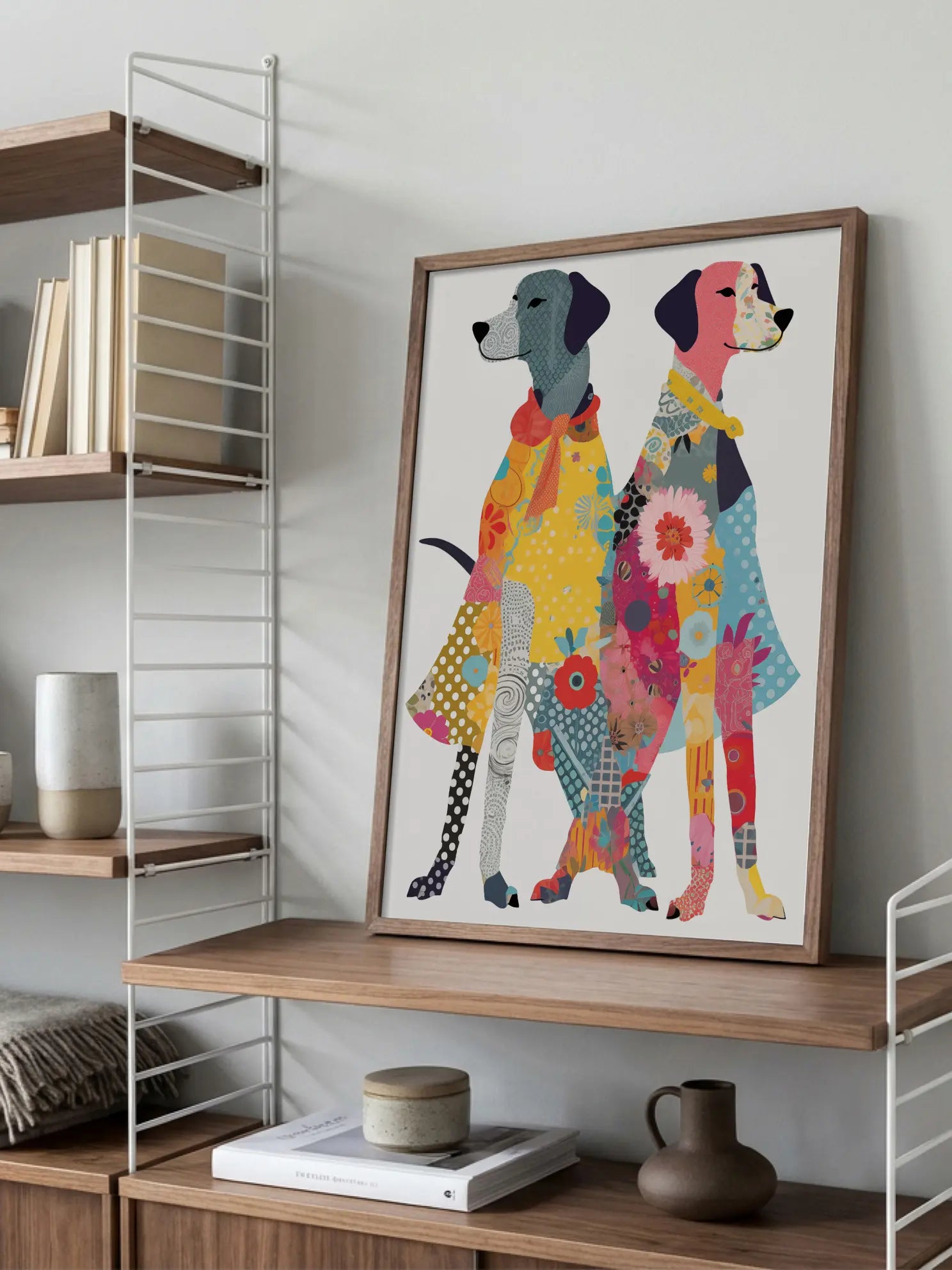 Patchwork Dogs Poster
