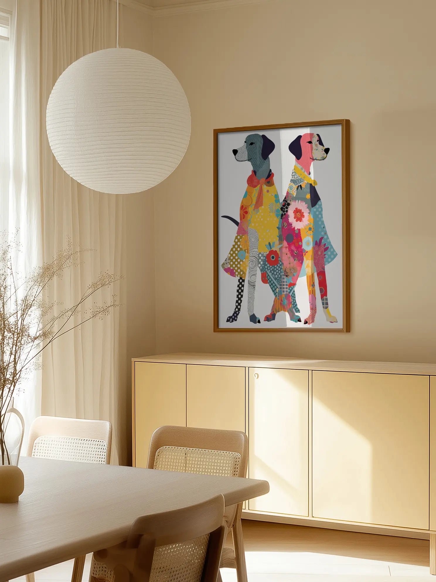 Patchwork Dogs Poster