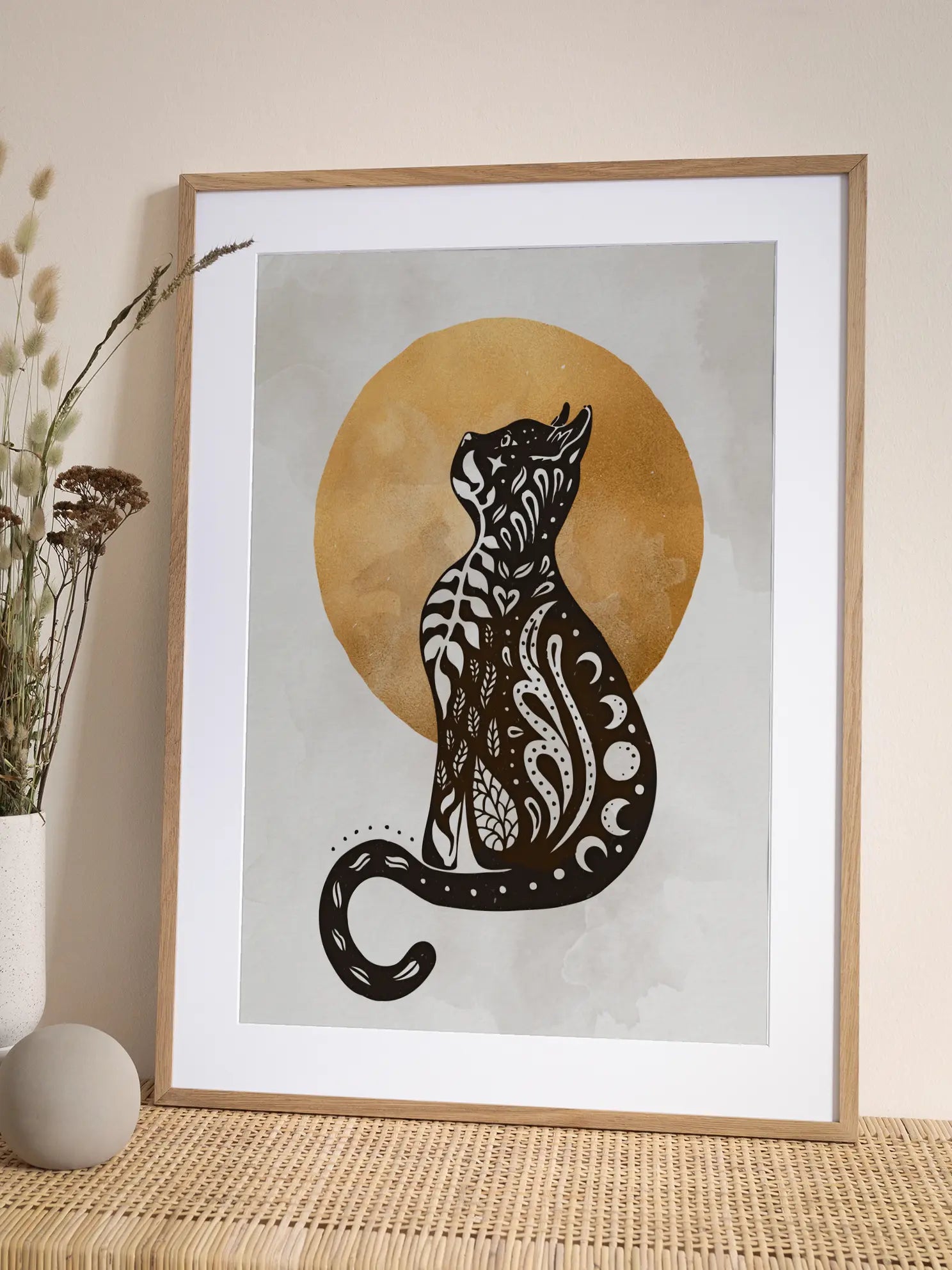 Patterned Cat Poster