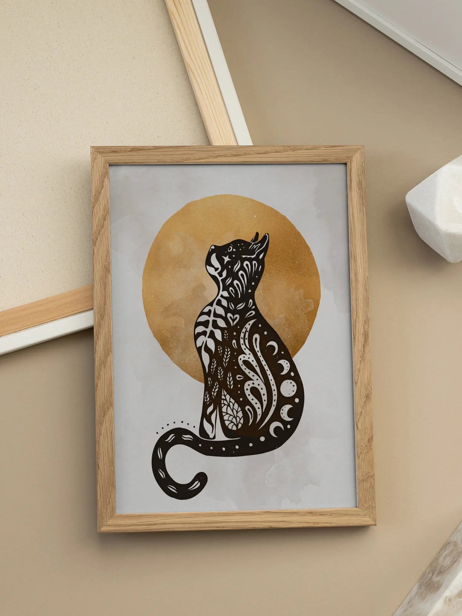 Patterned Cat Poster