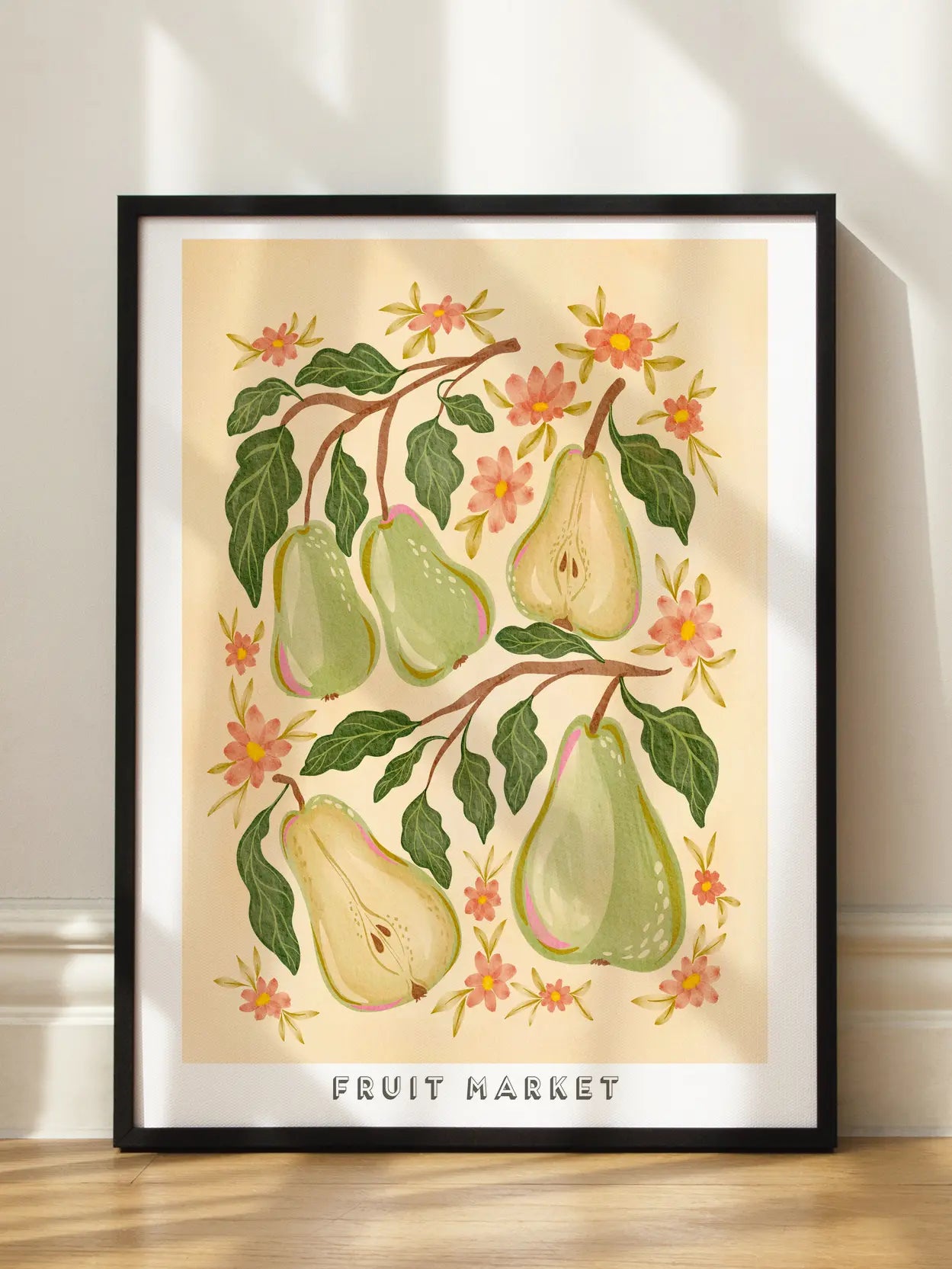 Pear Botanical Illustration Poster