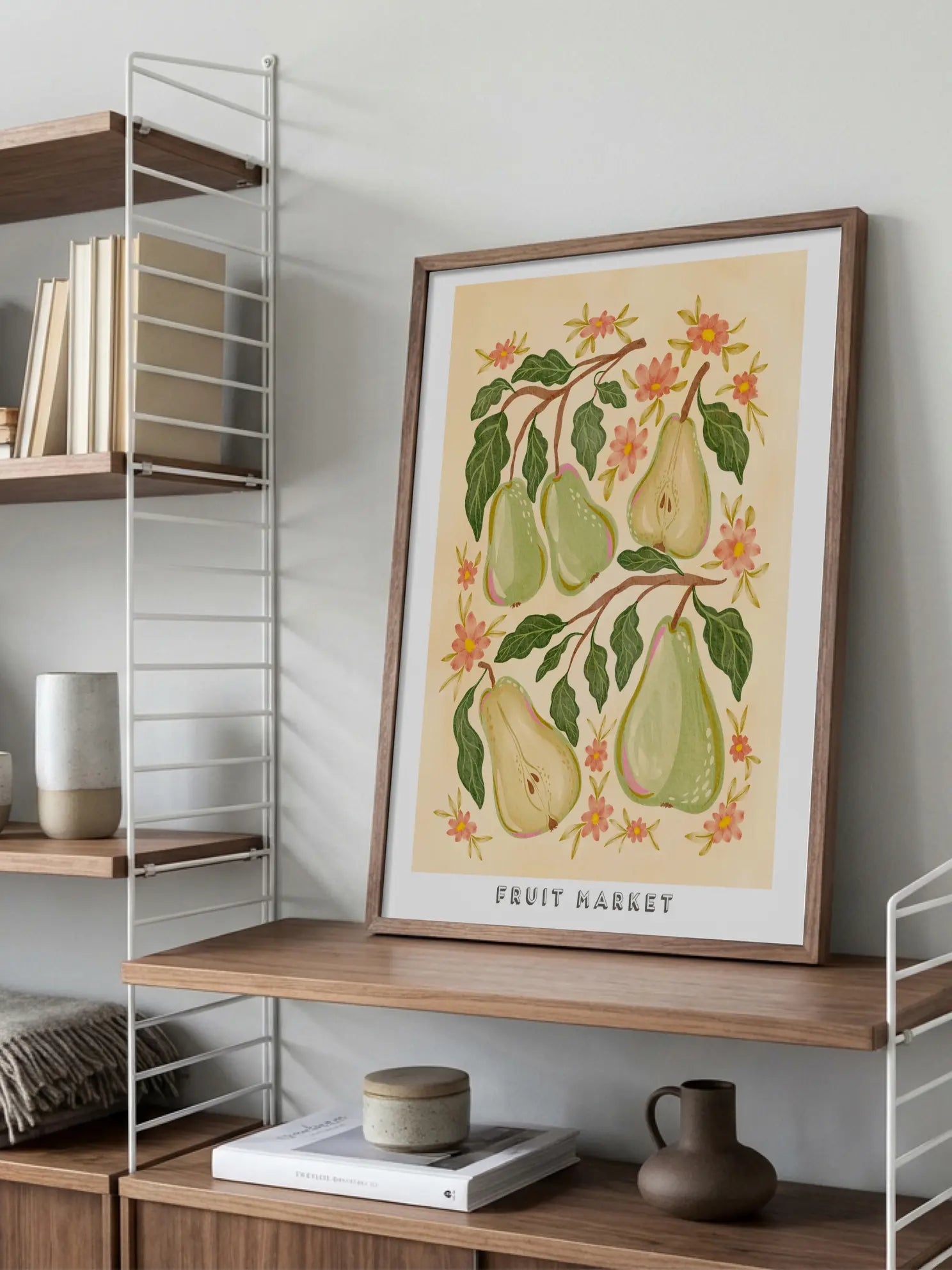 Pear Botanical Illustration Poster