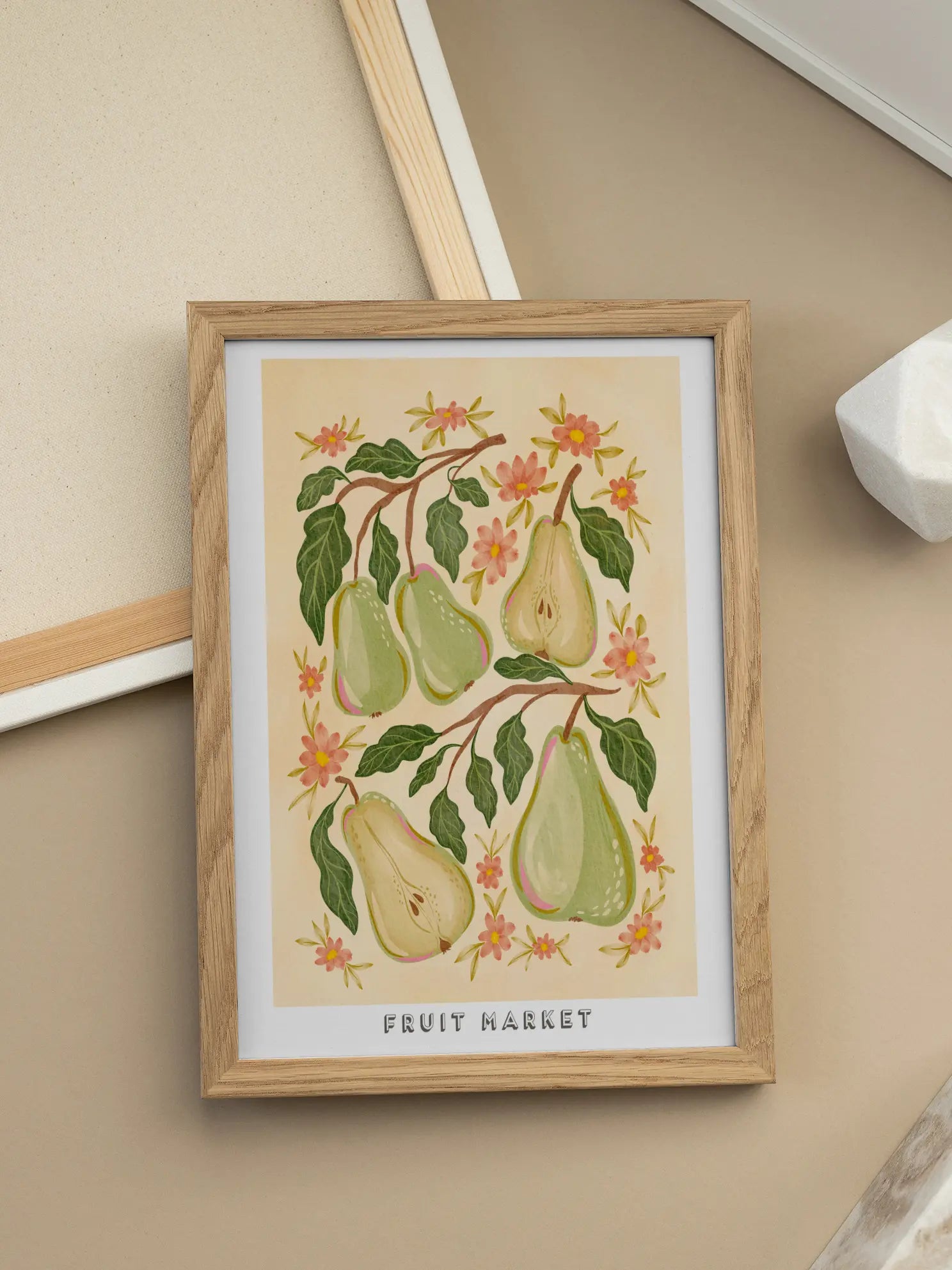 Pear Botanical Illustration Poster