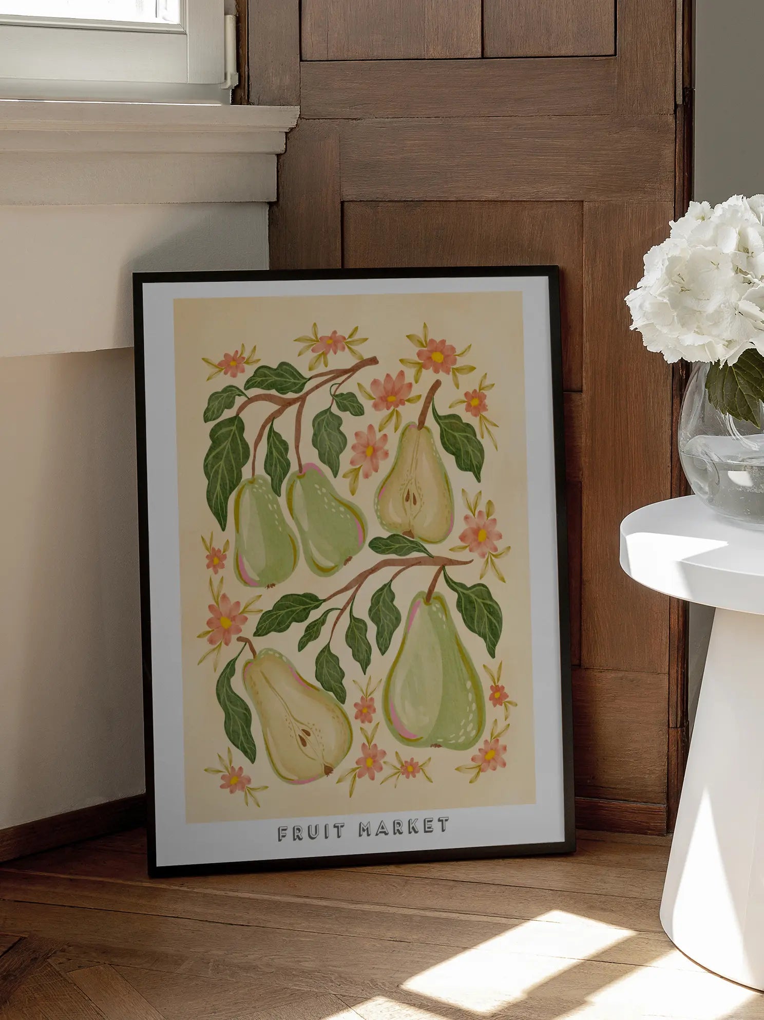 Pear Botanical Illustration Poster