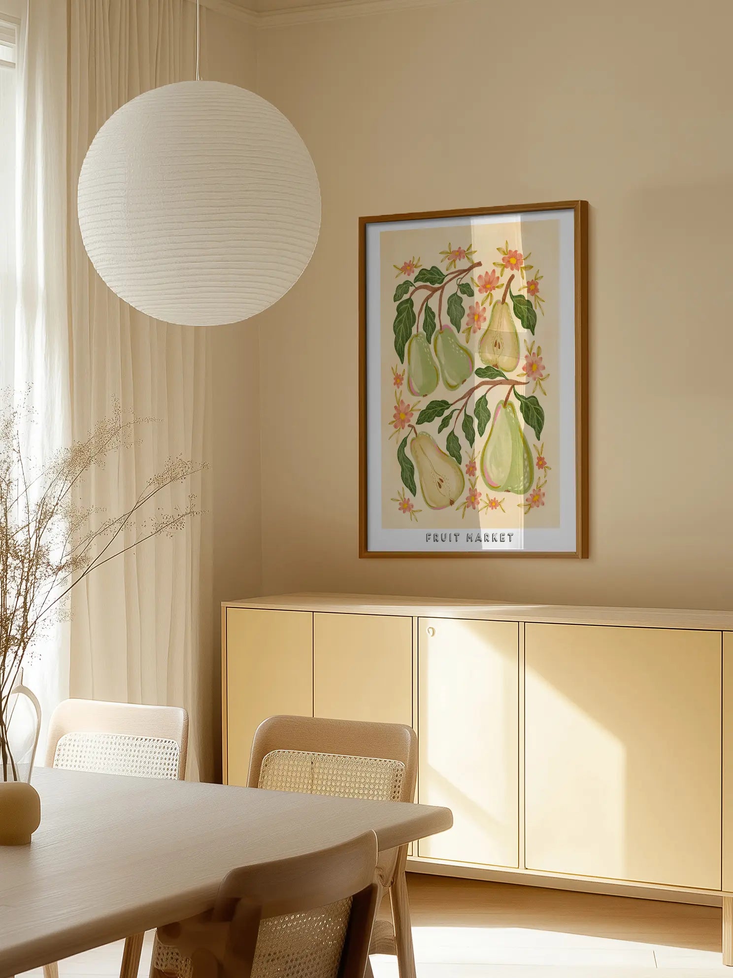 Pear Botanical Illustration Poster