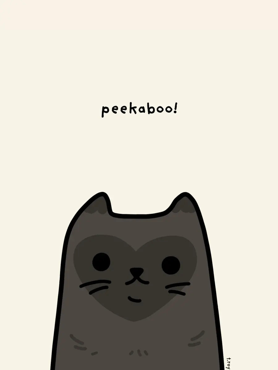 Peekaboo Cat Poster