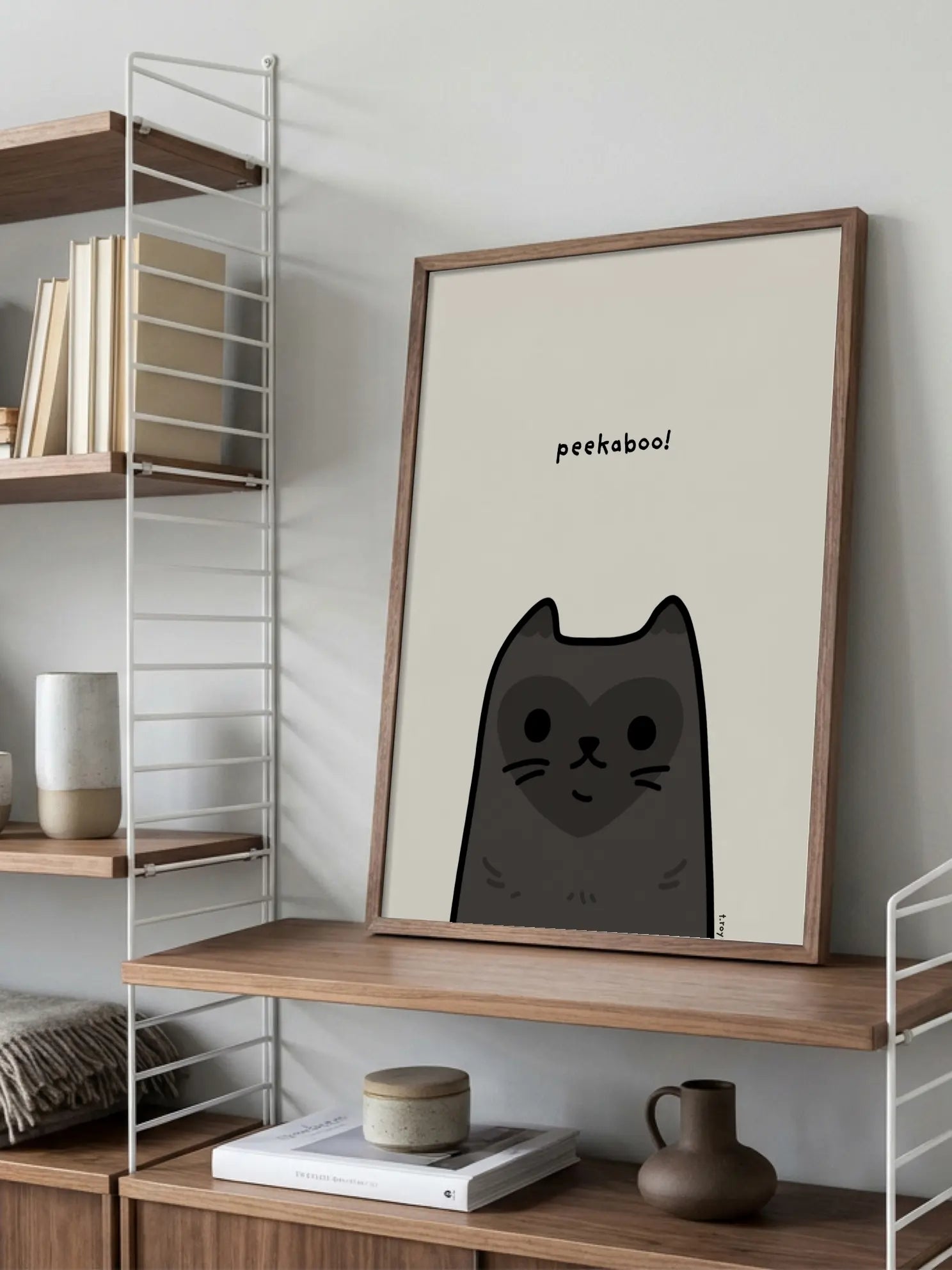 Peekaboo Cat Poster