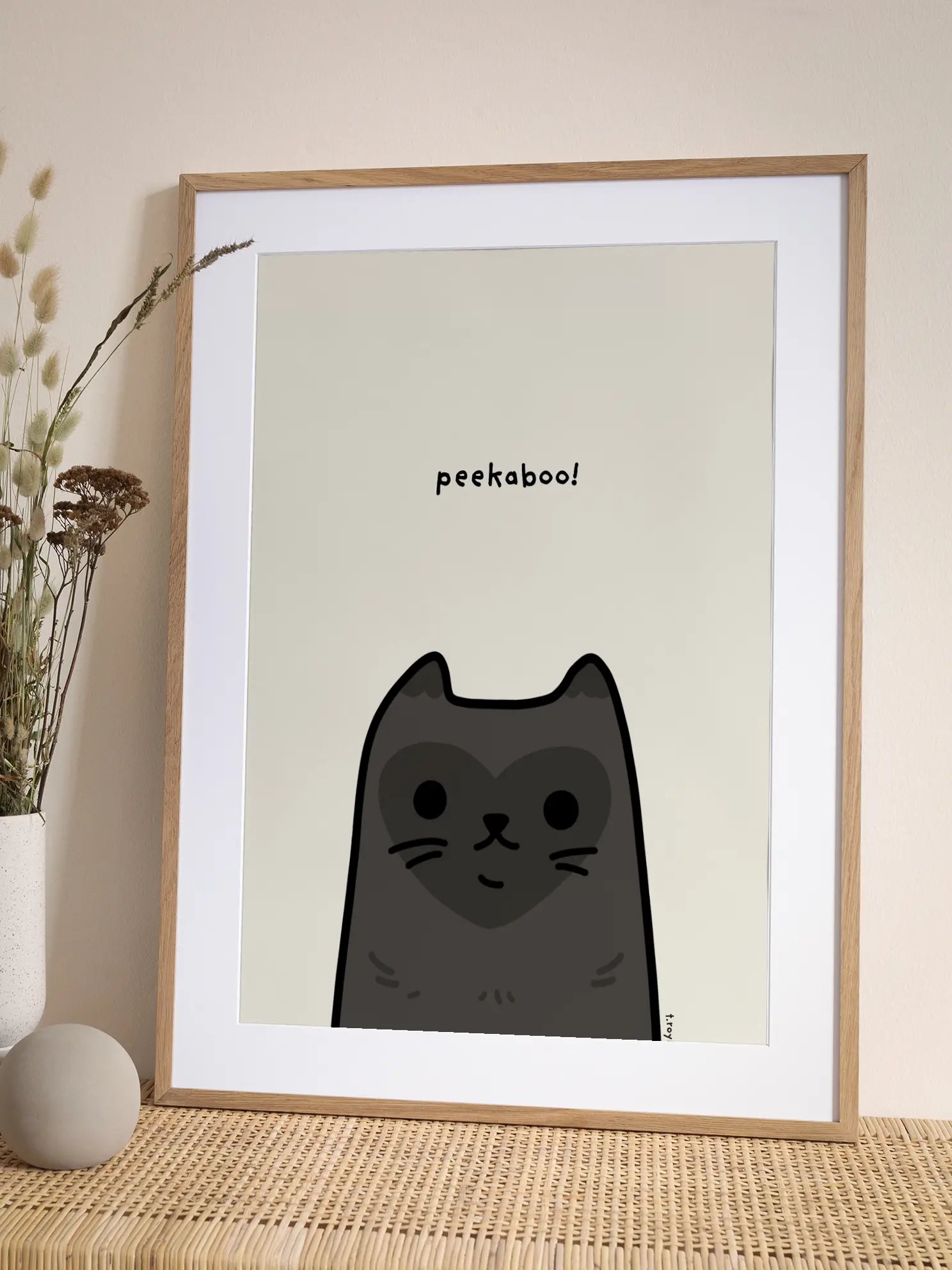 Peekaboo Cat Poster