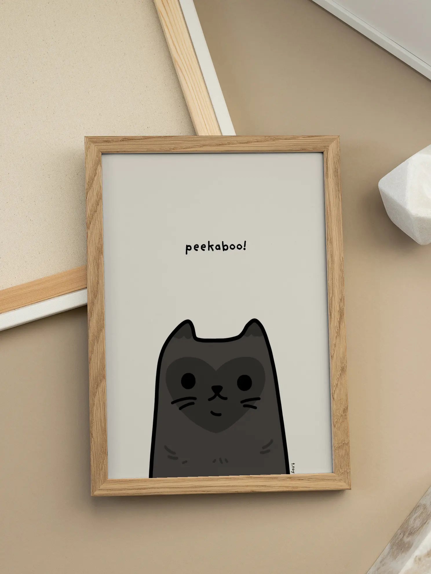 Peekaboo Cat Poster