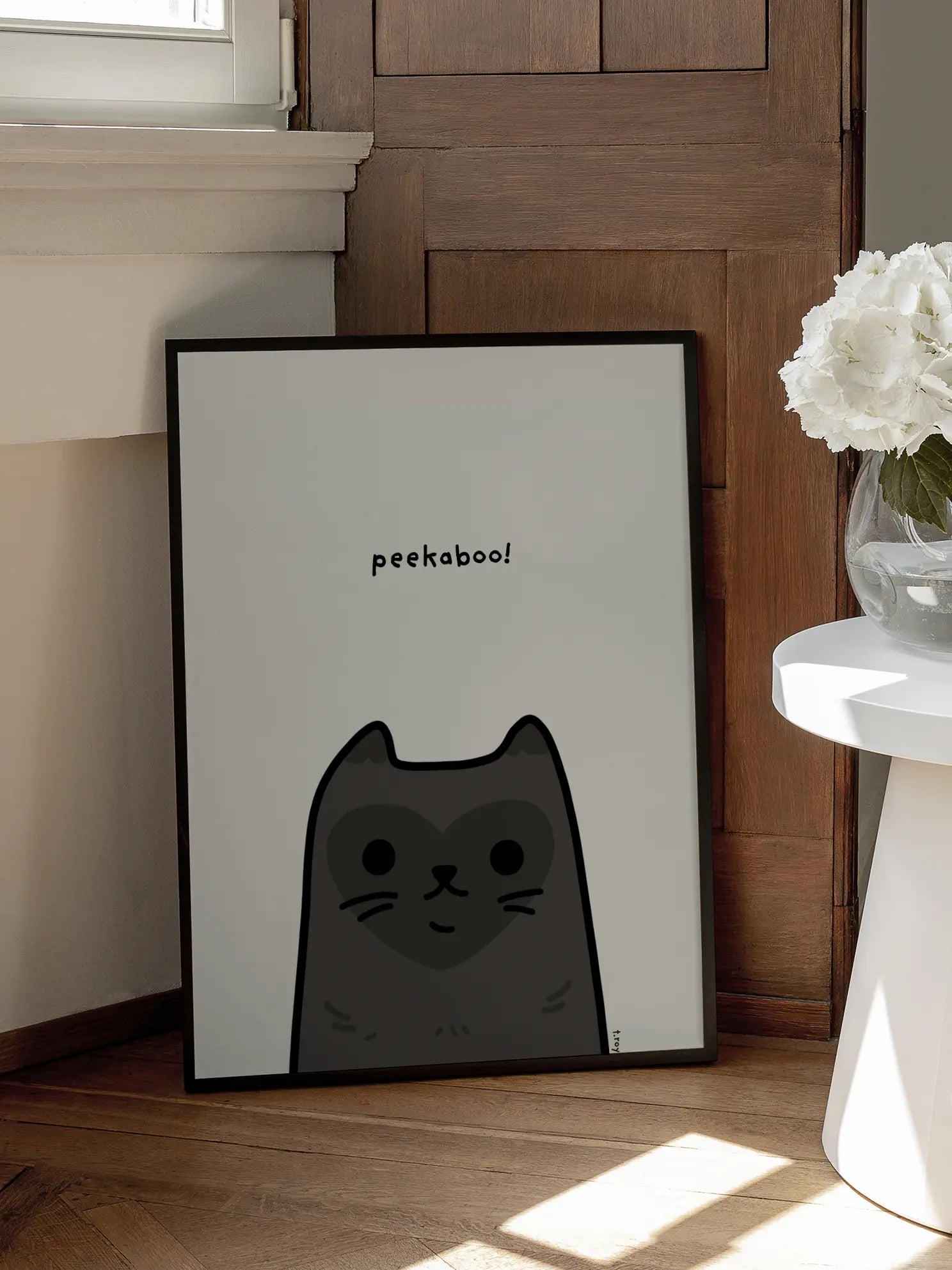 Peekaboo Cat Poster