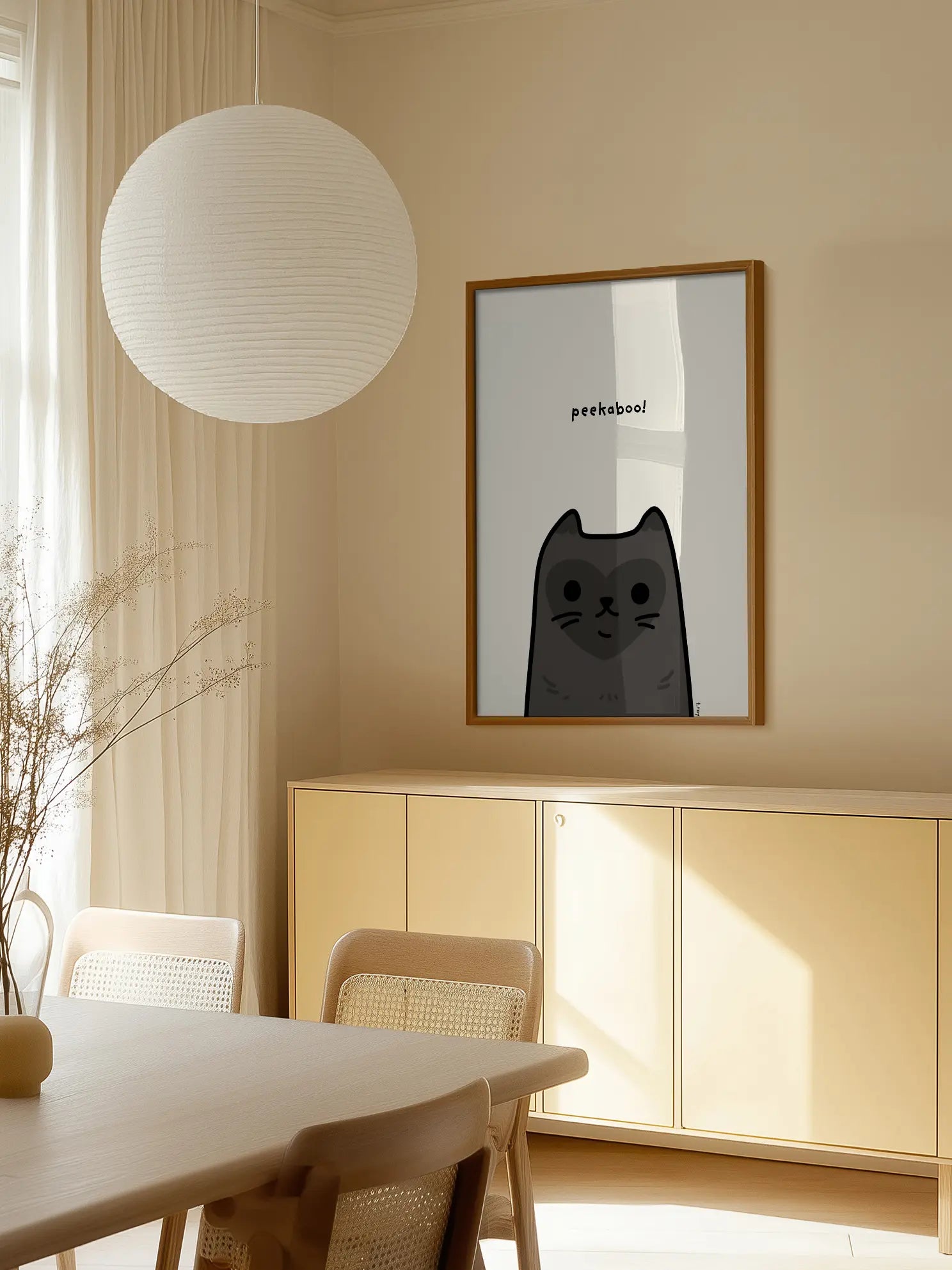 Peekaboo Cat Poster