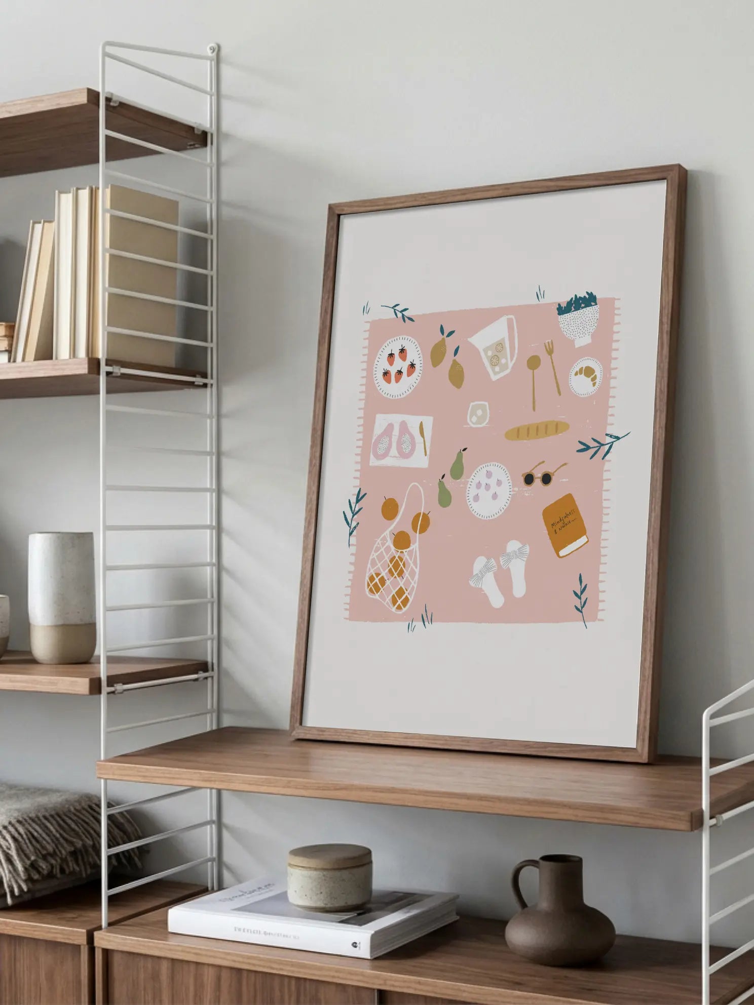 Picnic Food Flat Lay Poster