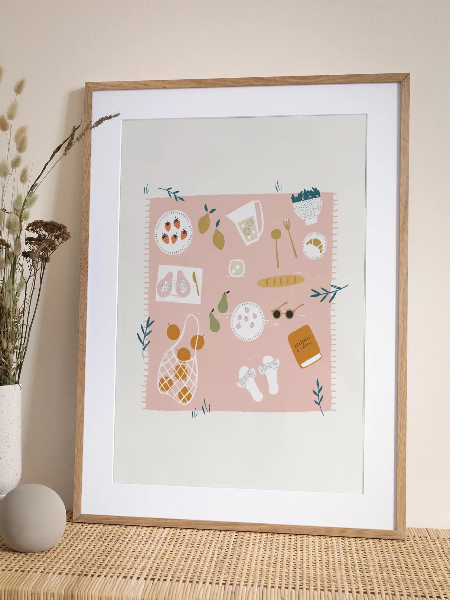 Picnic Food Flat Lay Poster