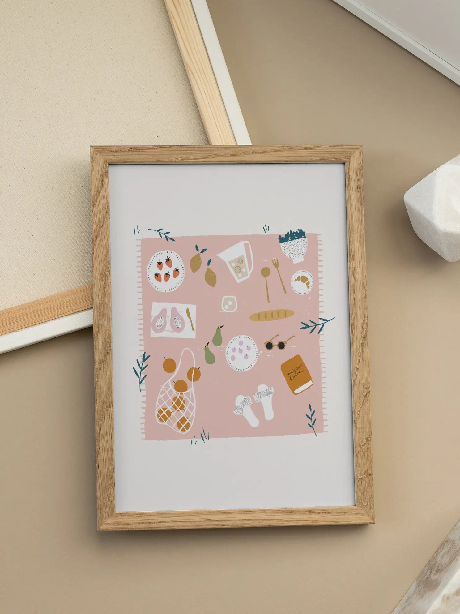 Picnic Food Flat Lay Poster