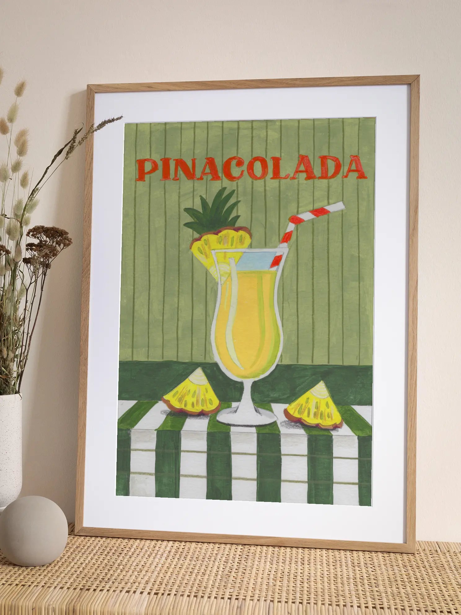 Pina Colada Cocktail Poster