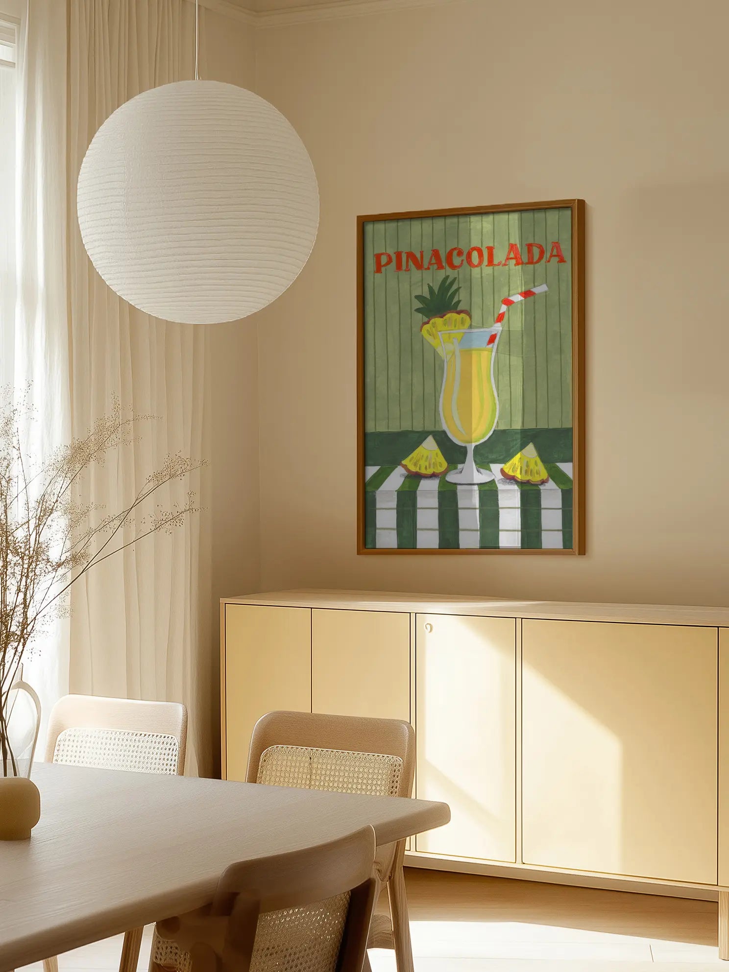Pina Colada Cocktail Poster