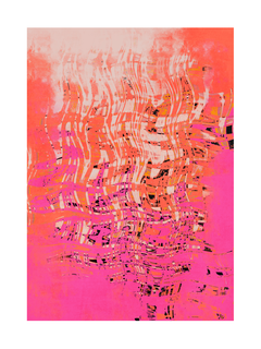 Abstrakte Wellen in Pink und Orange.
