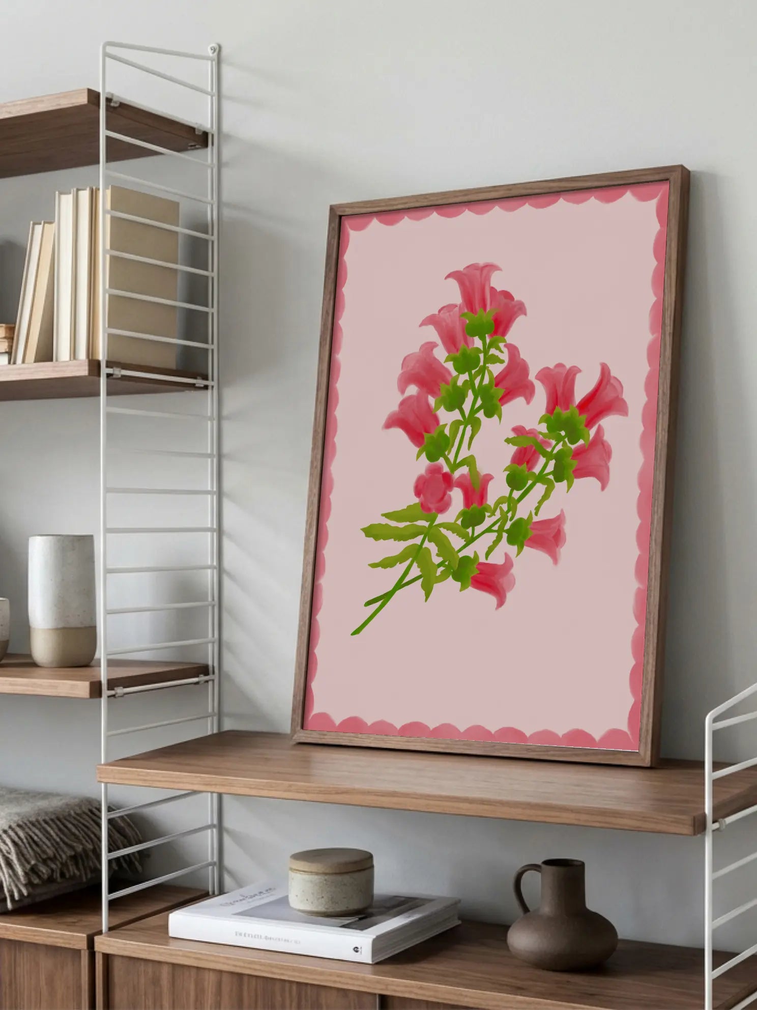 Pink Flower Branch Poster