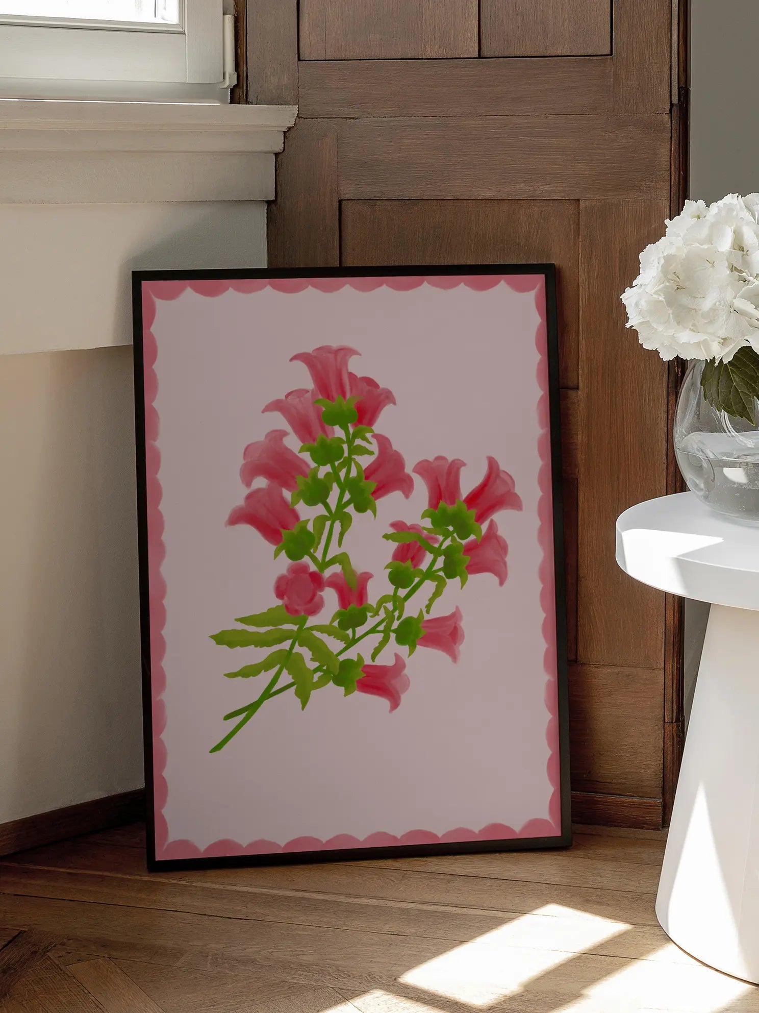 Pink Flower Branch Poster