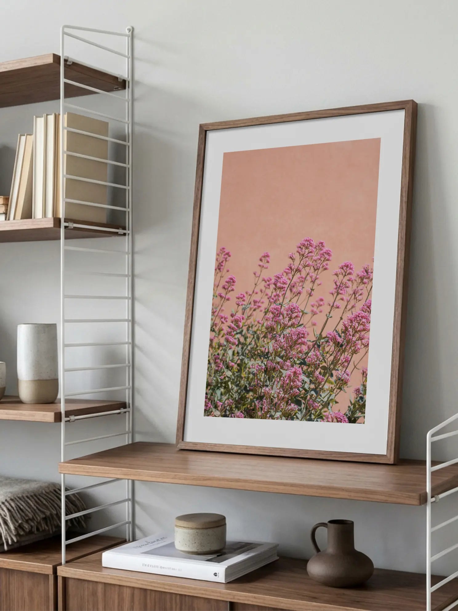 Pink Flower Field No2 Poster