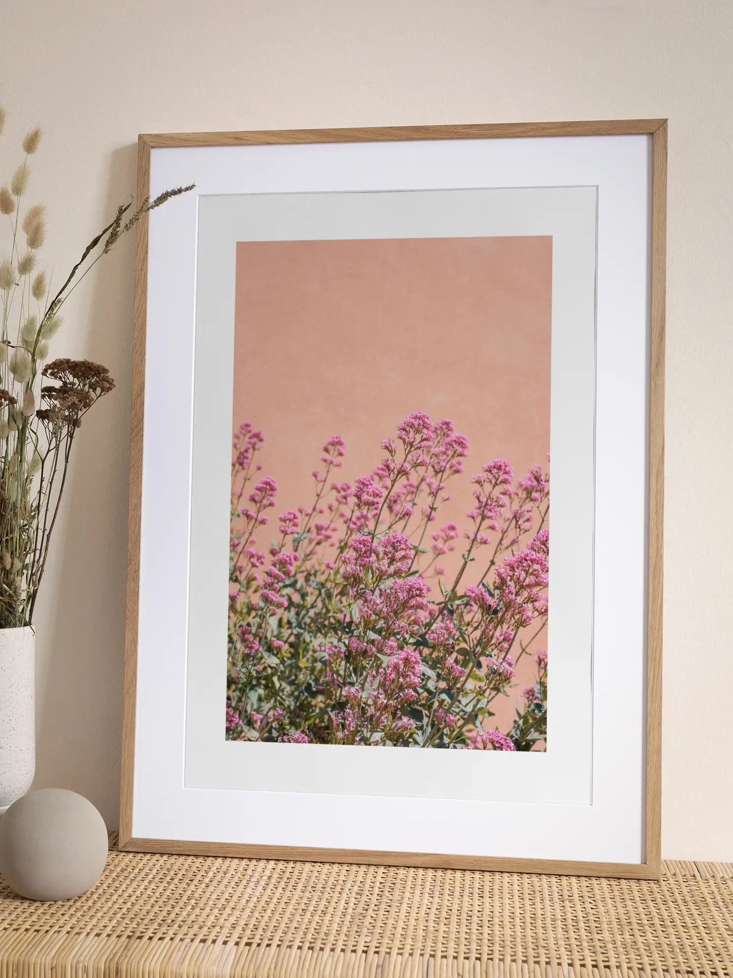 Pink Flower Field No2 Poster
