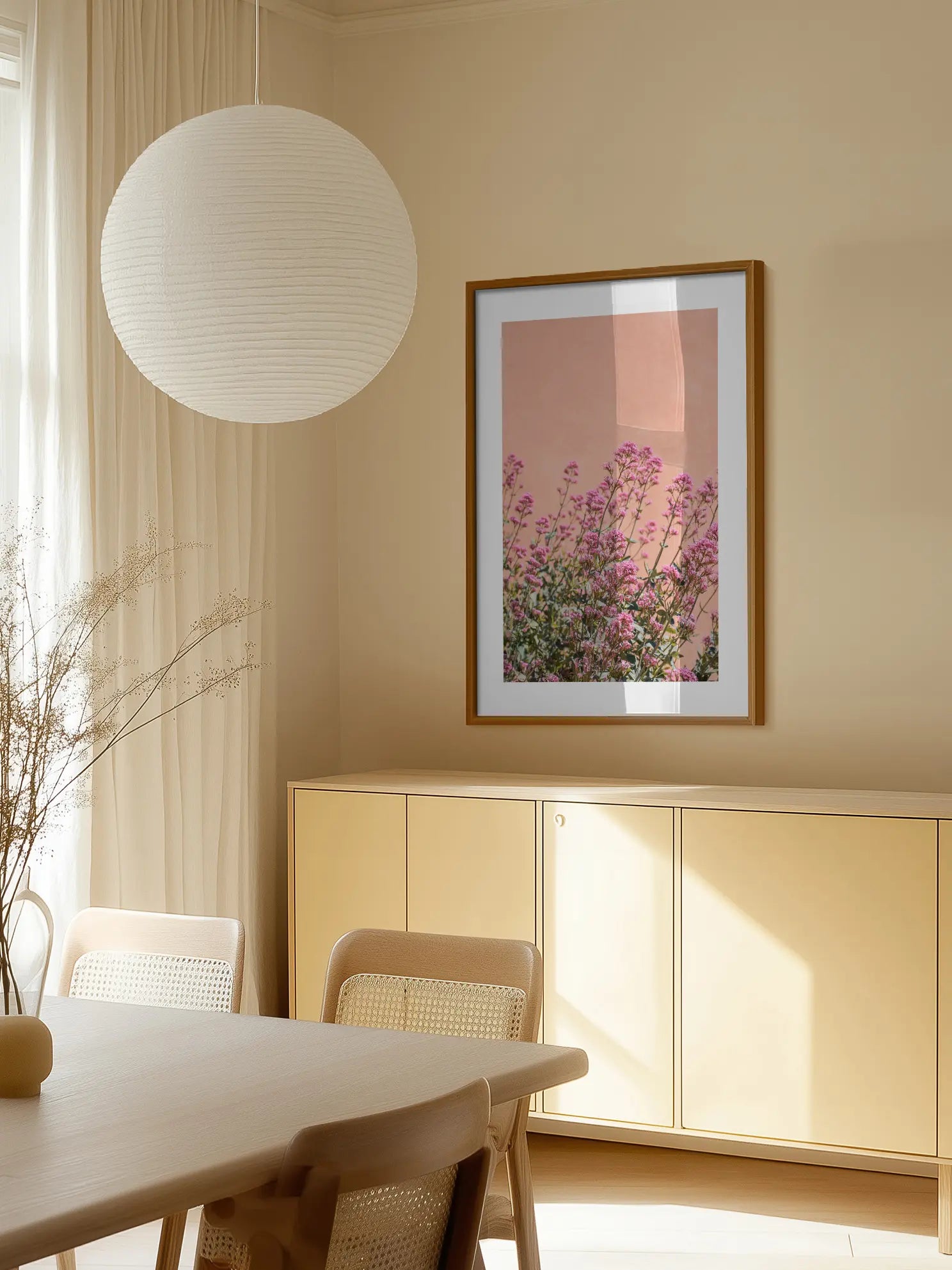 Pink Flower Field No2 Poster