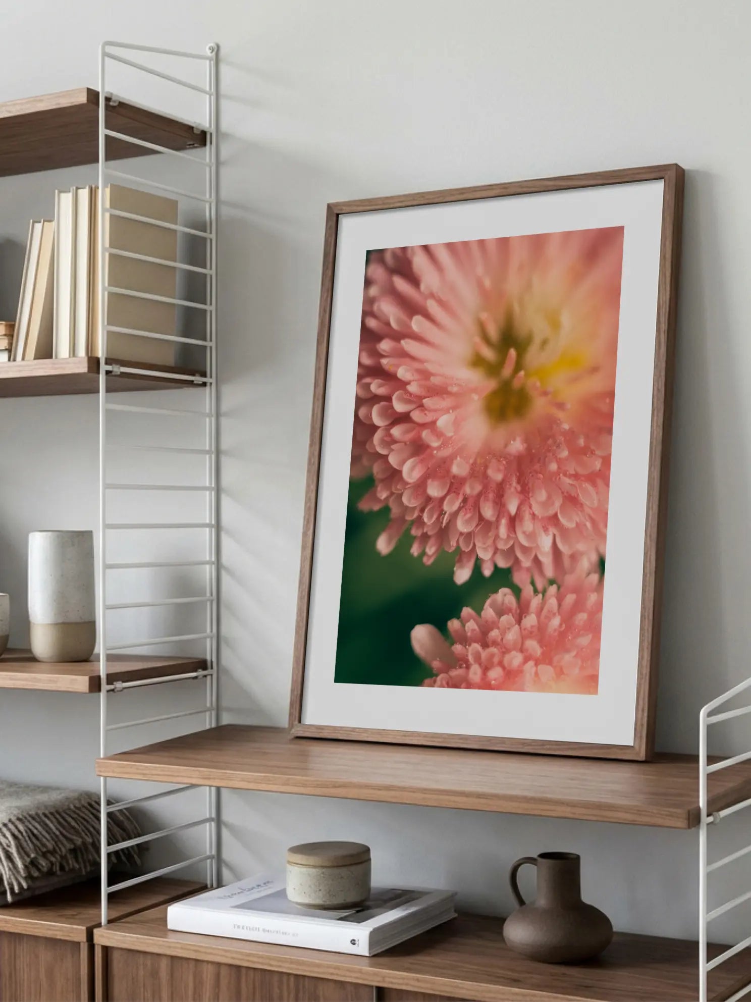 Pink Flower Macro Close Up Poster