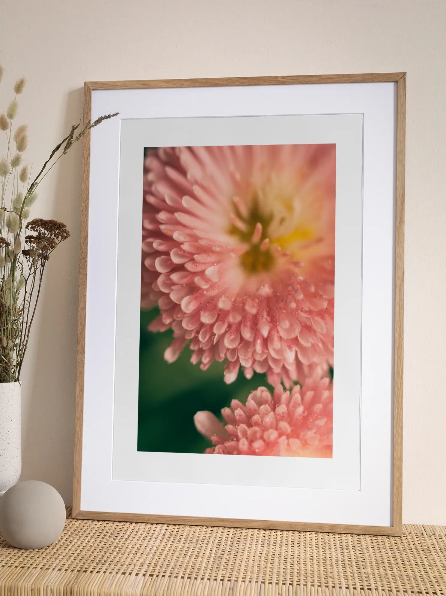 Pink Flower Macro Close Up Poster