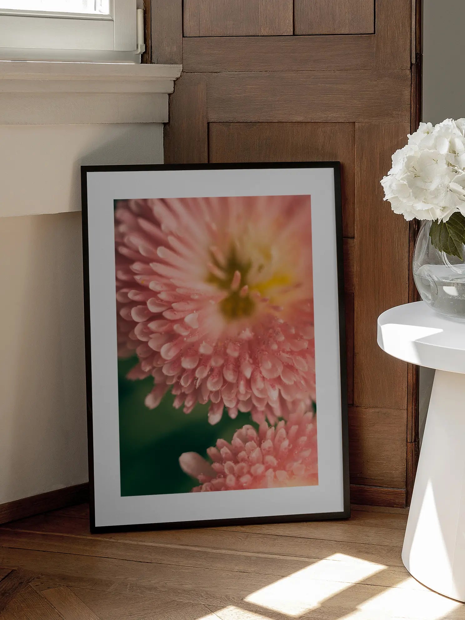 Pink Flower Macro Close Up Poster