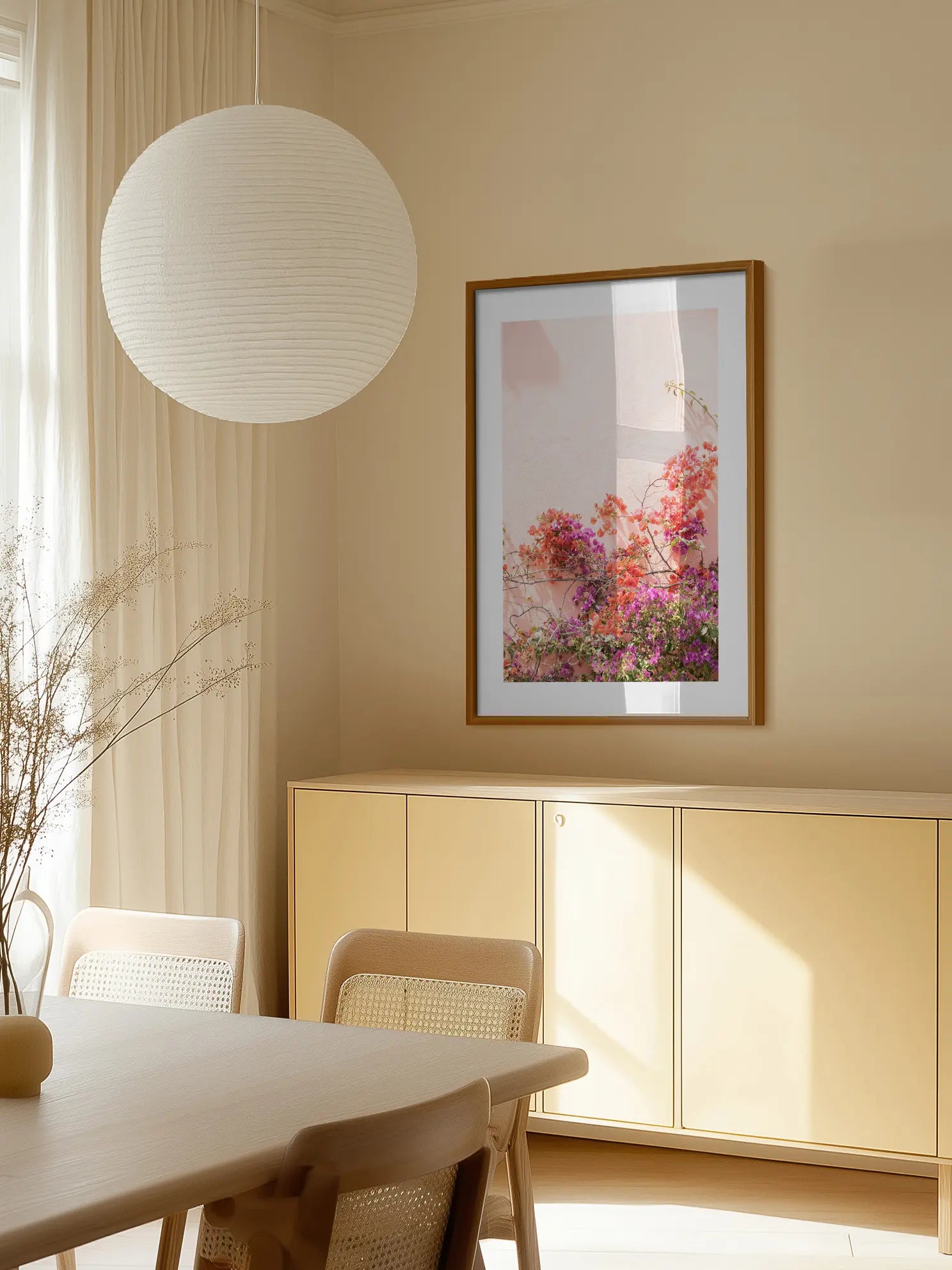 Pink Flowers Branch Poster