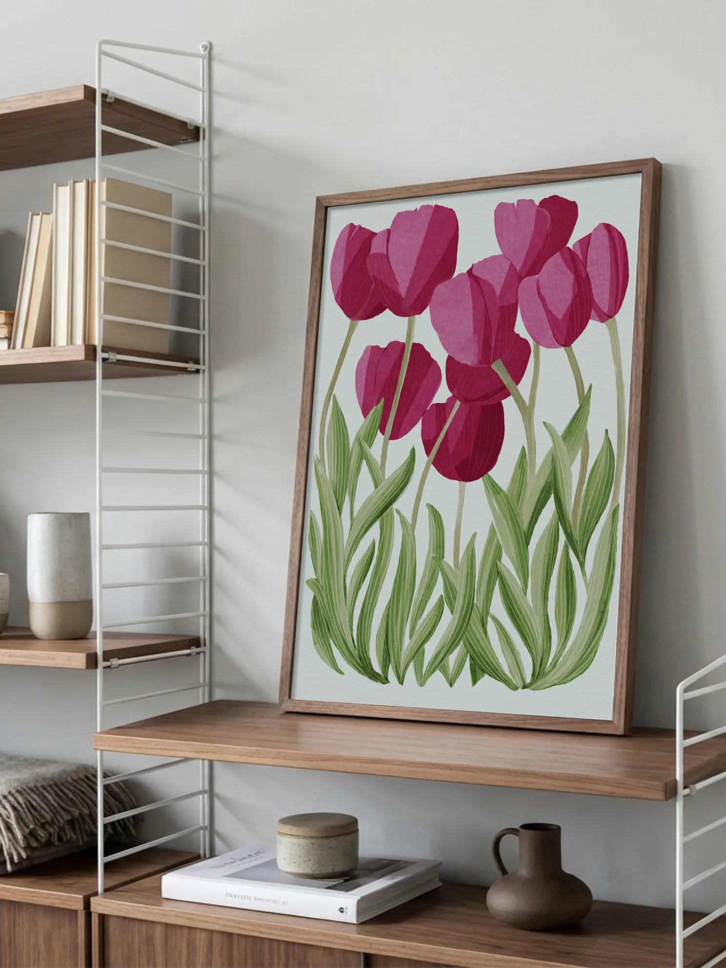 Pink Tulip Flowers Poster