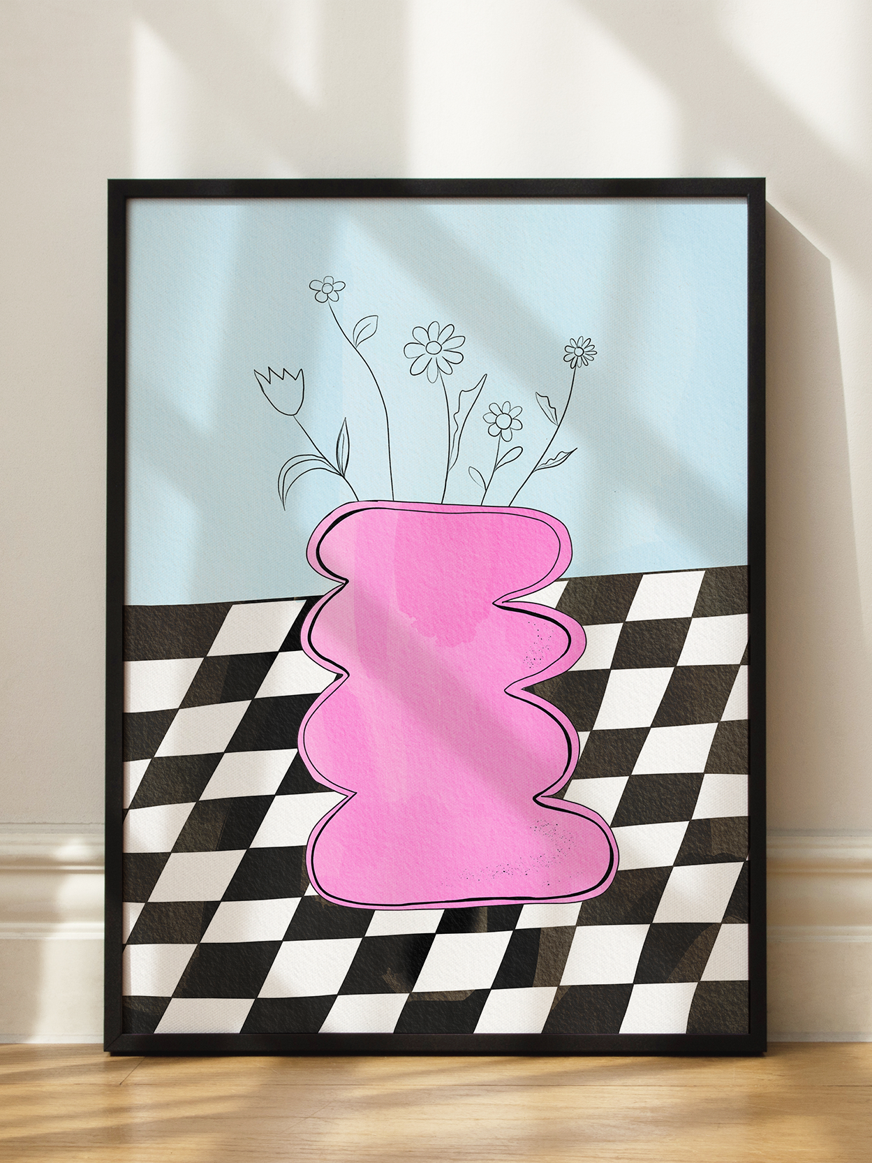 Pink Wiggly Vase