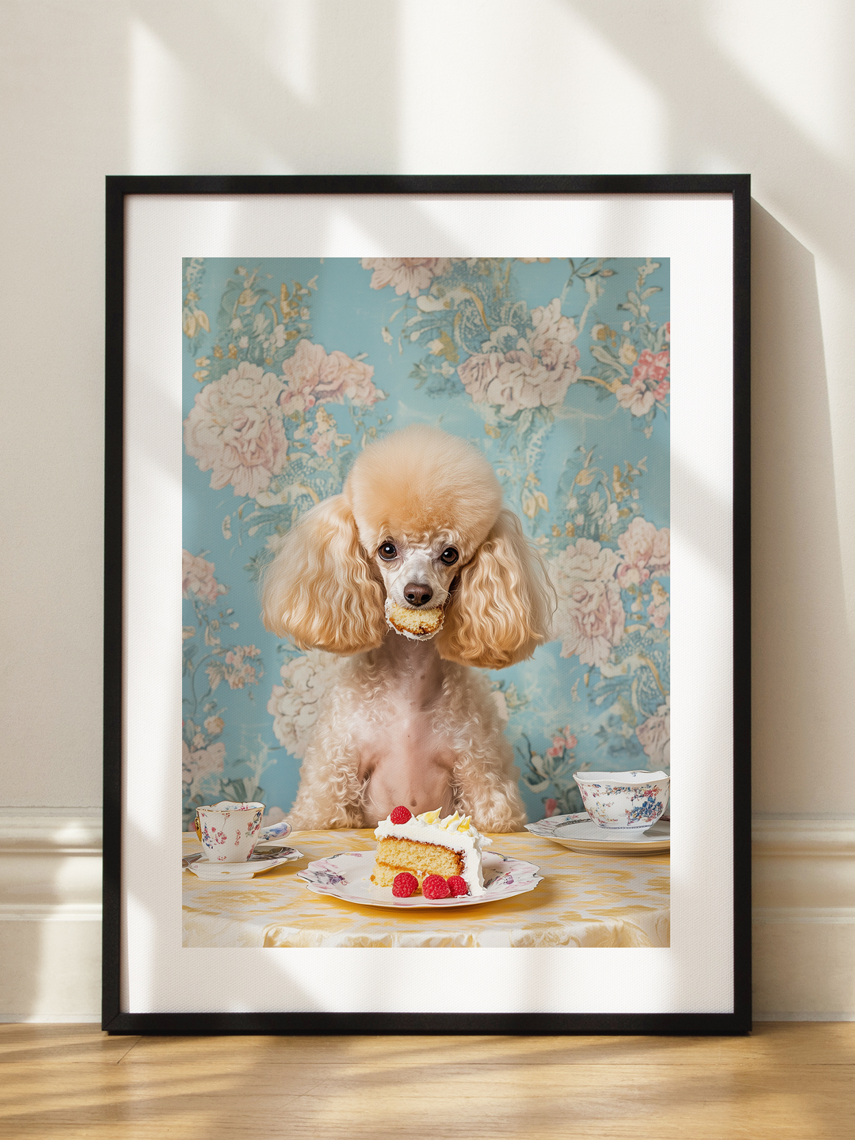 Poodle Eating Cake