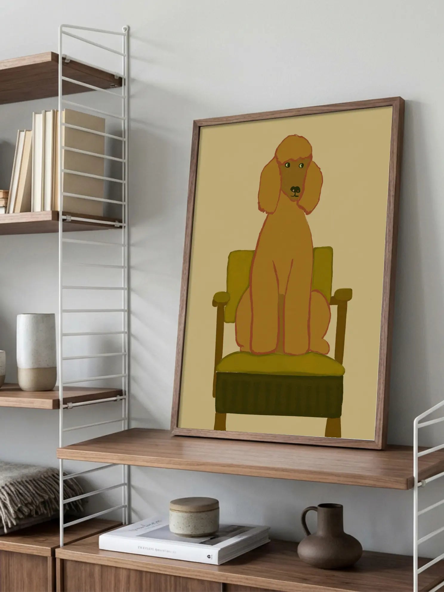 Poodle on a Chair Poster