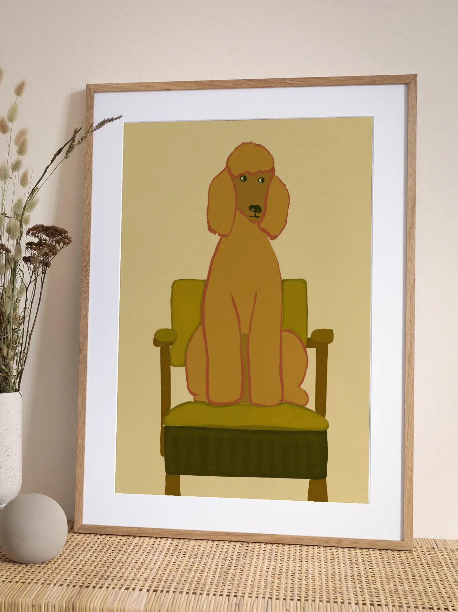 Poodle on a Chair Poster