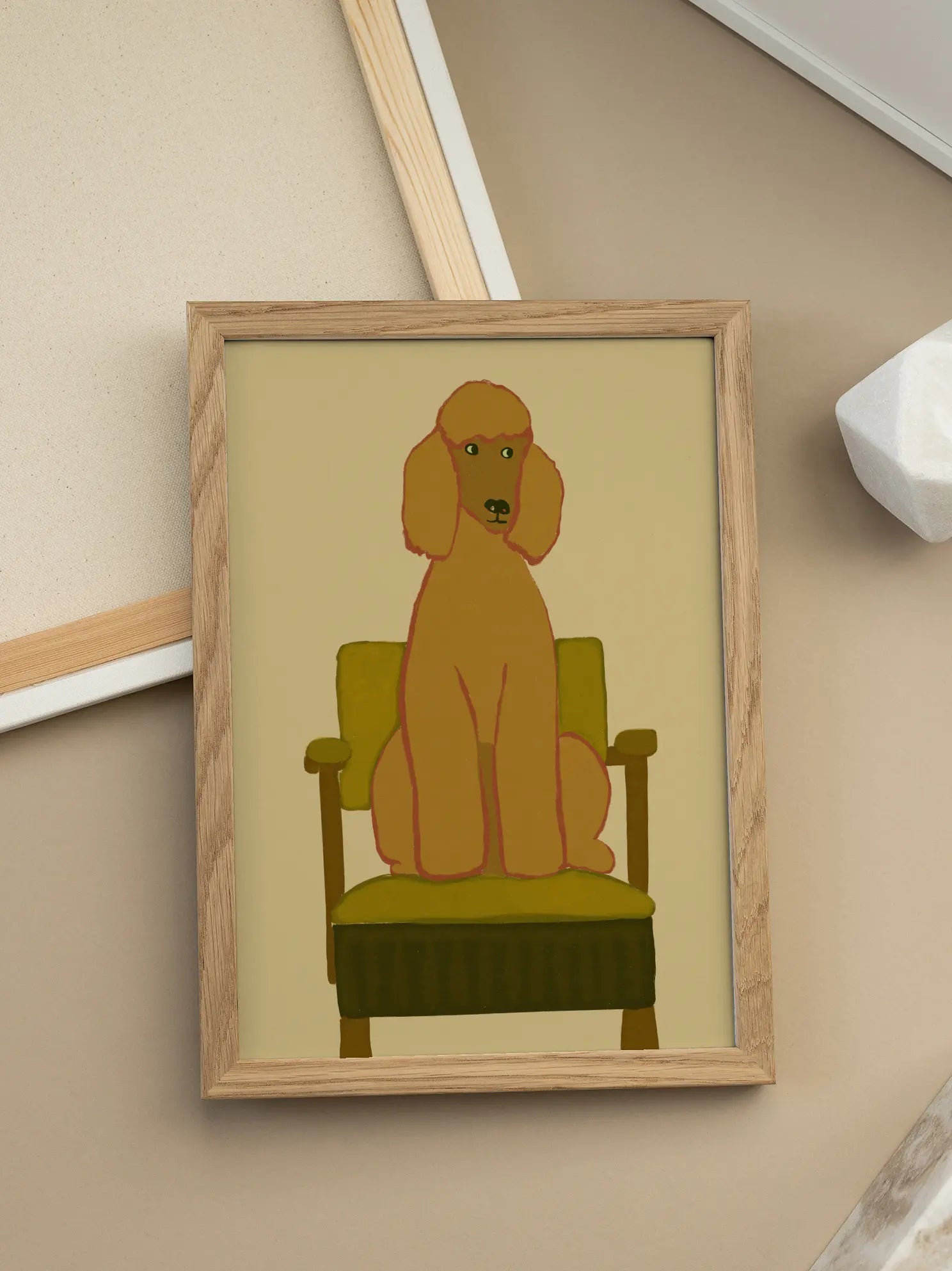 Poodle on a Chair Poster