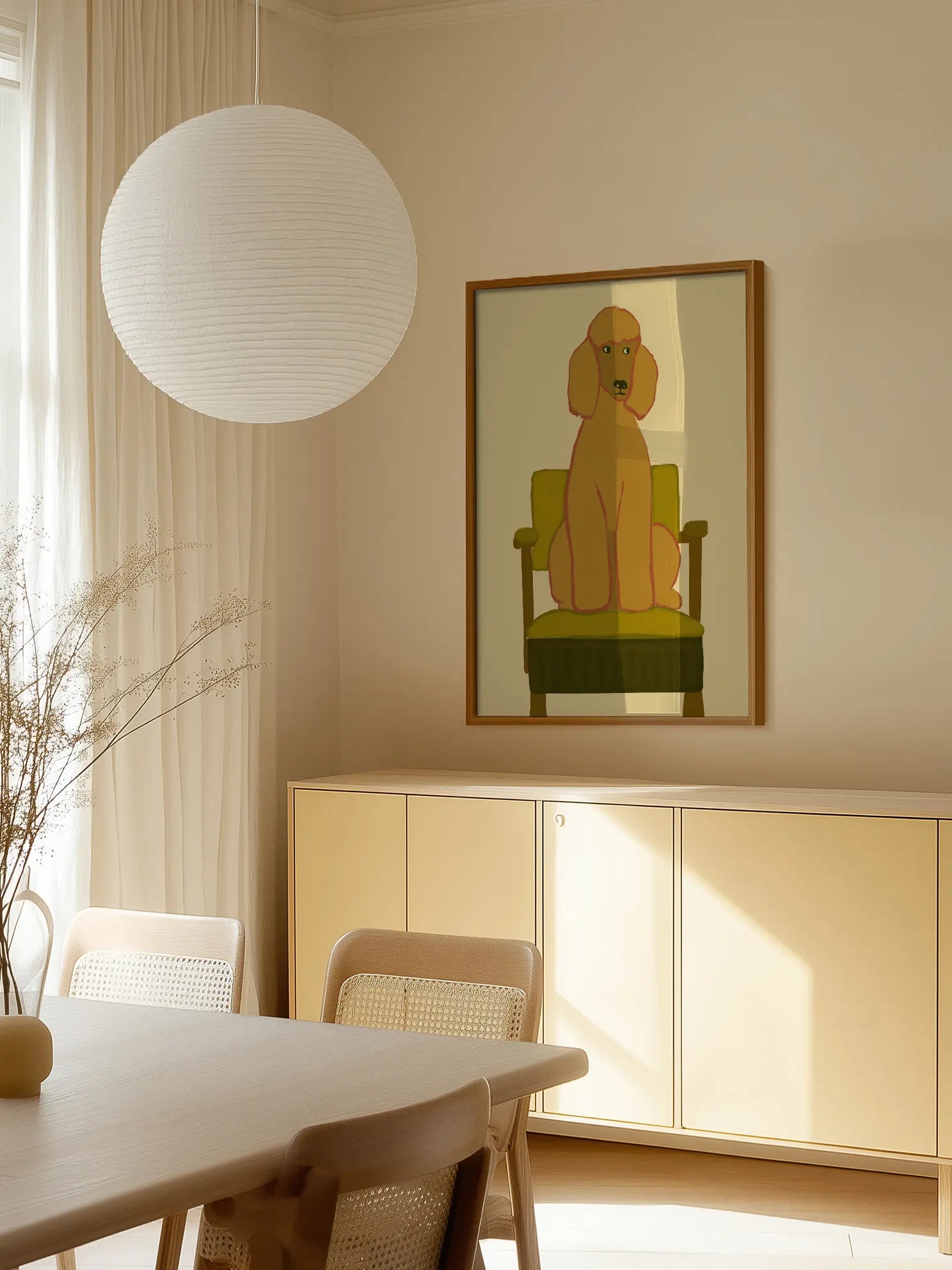 Poodle on a Chair Poster