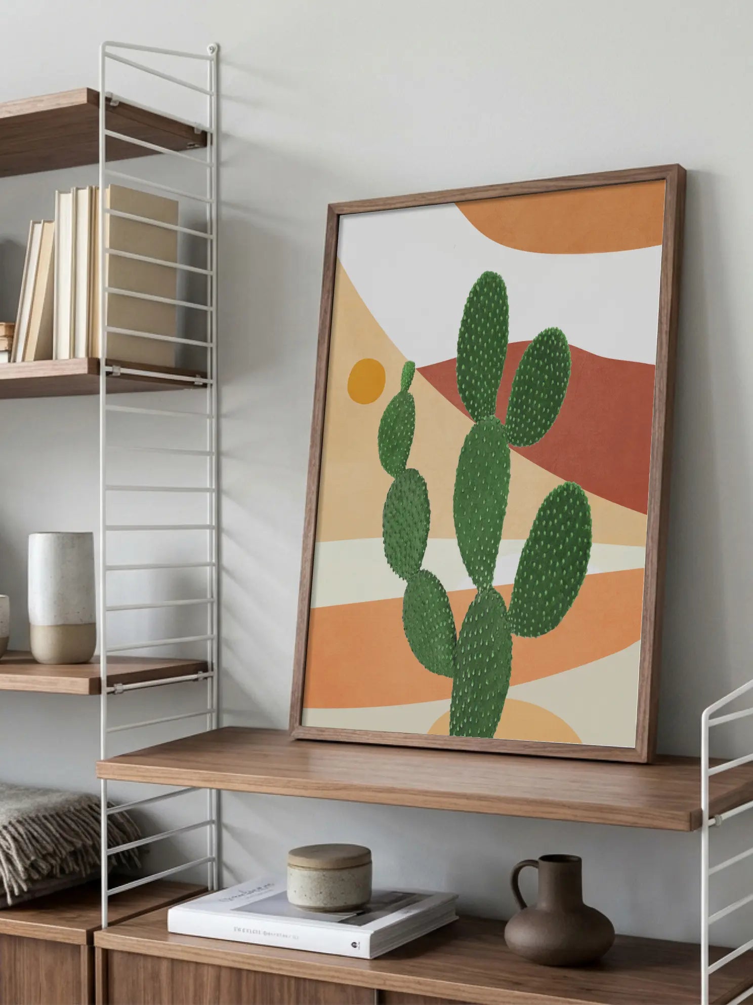 Prickly Pear Cactus Desert Abstract Poster