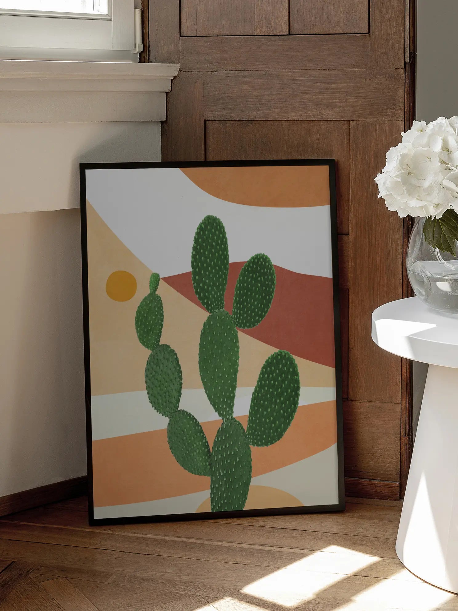 Prickly Pear Cactus Desert Abstract Poster