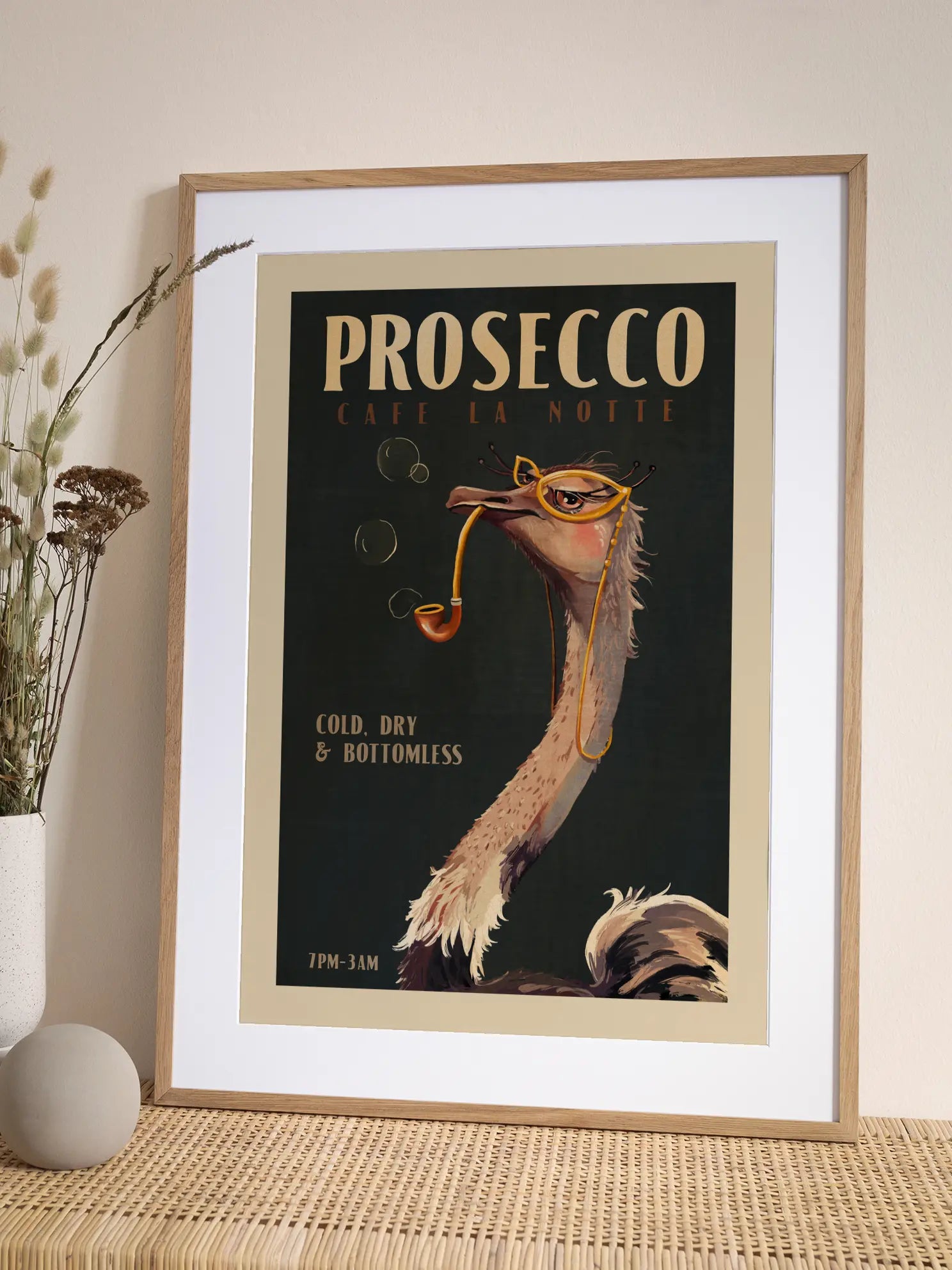 Prosecco Cafe La Notte Poster