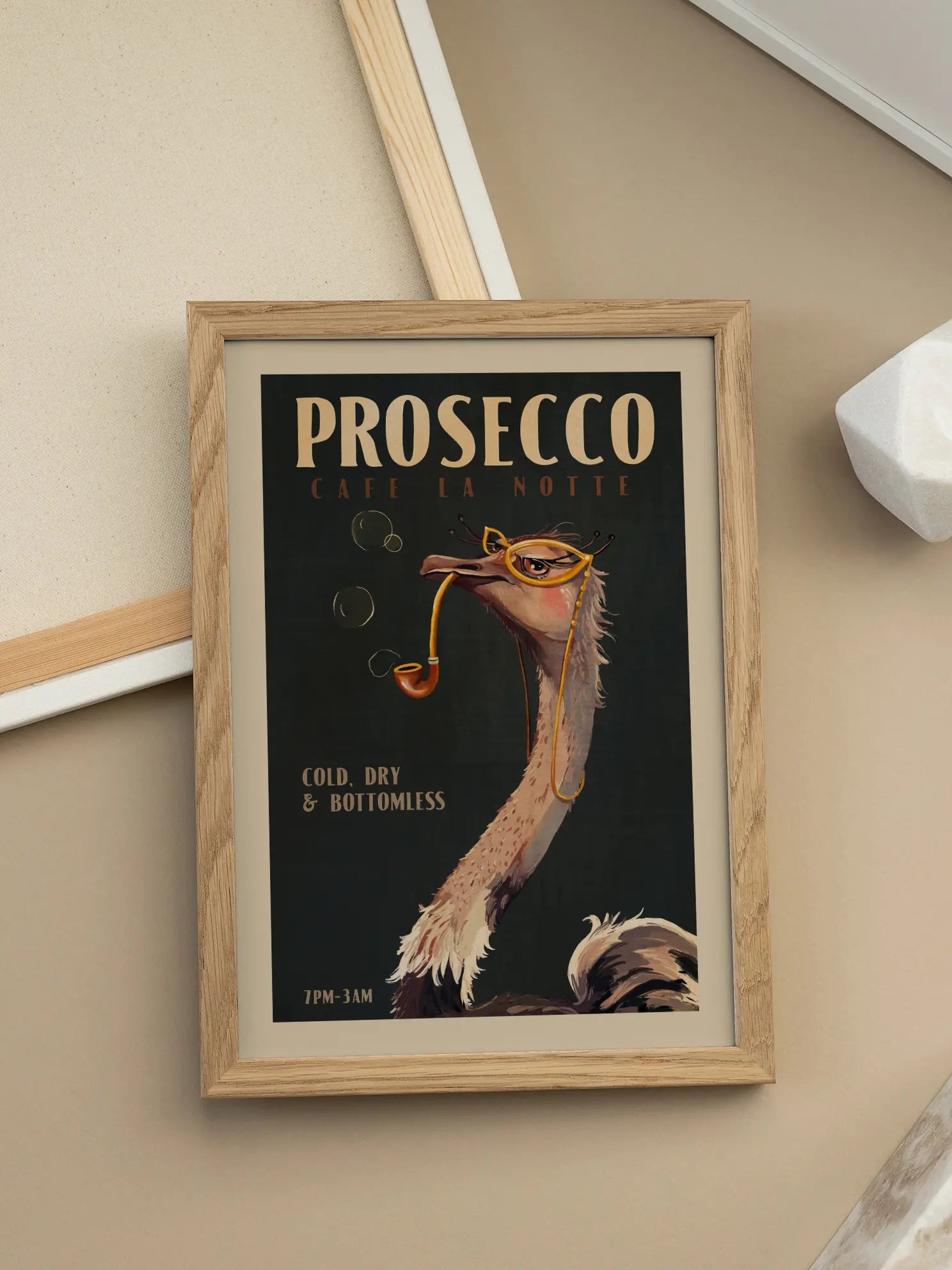 Prosecco Cafe La Notte Poster