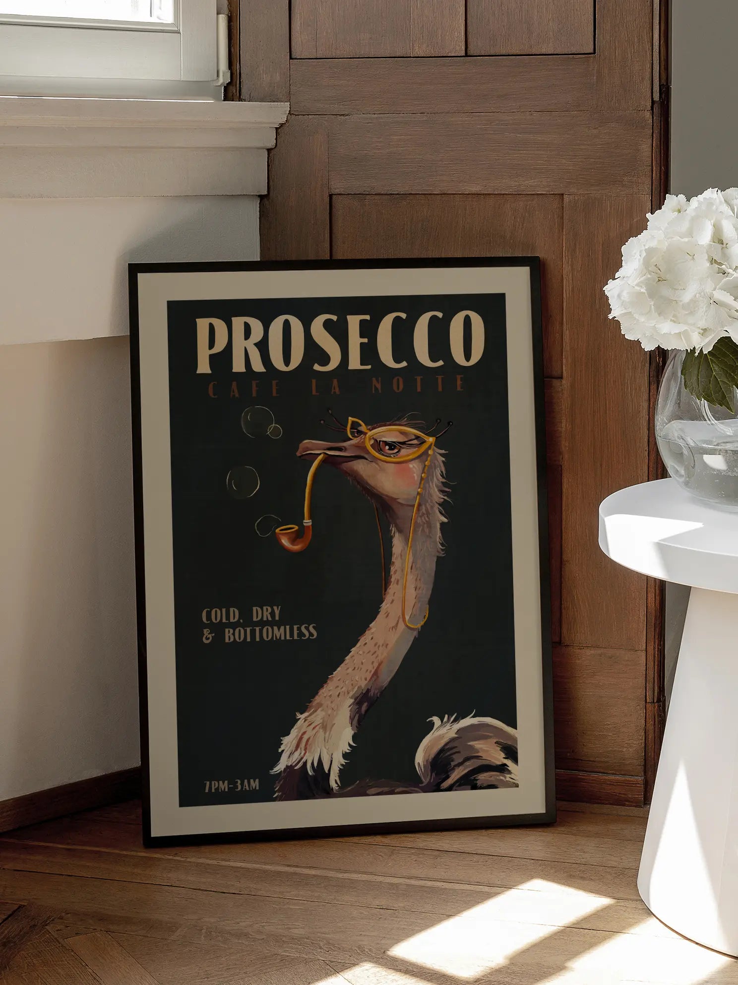 Prosecco Cafe La Notte Poster