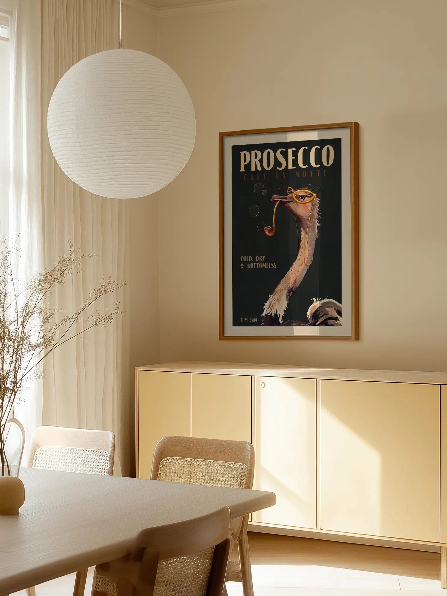 Prosecco Cafe La Notte Poster