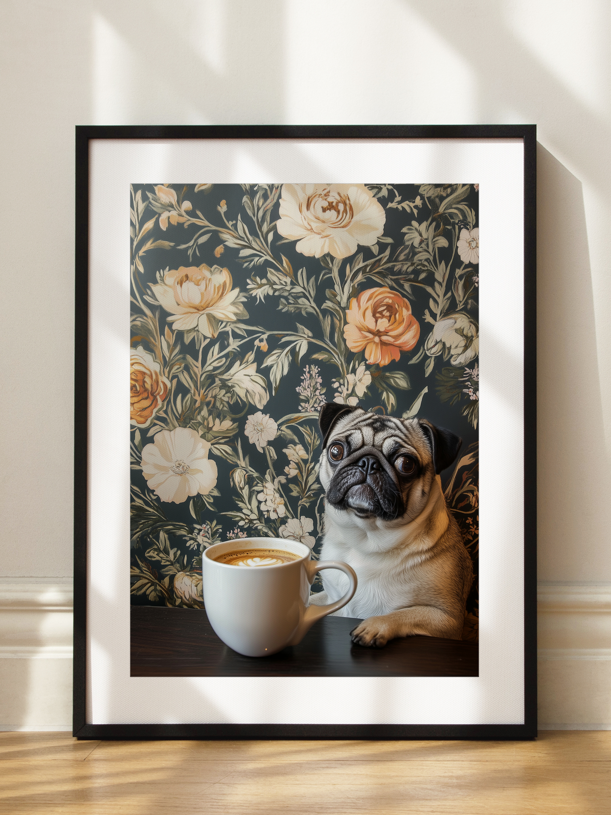 Pug and Coffee