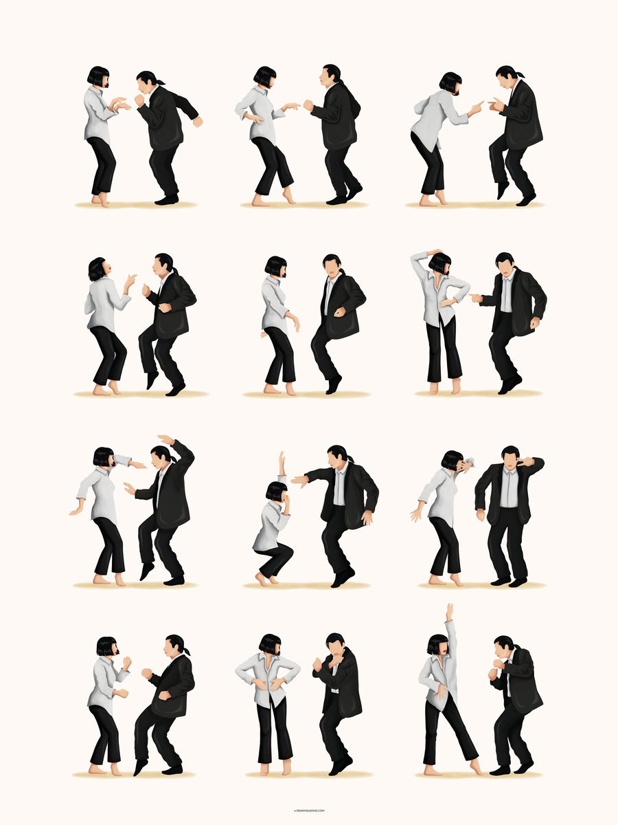 Pulp Fiction Dance Moves Poster