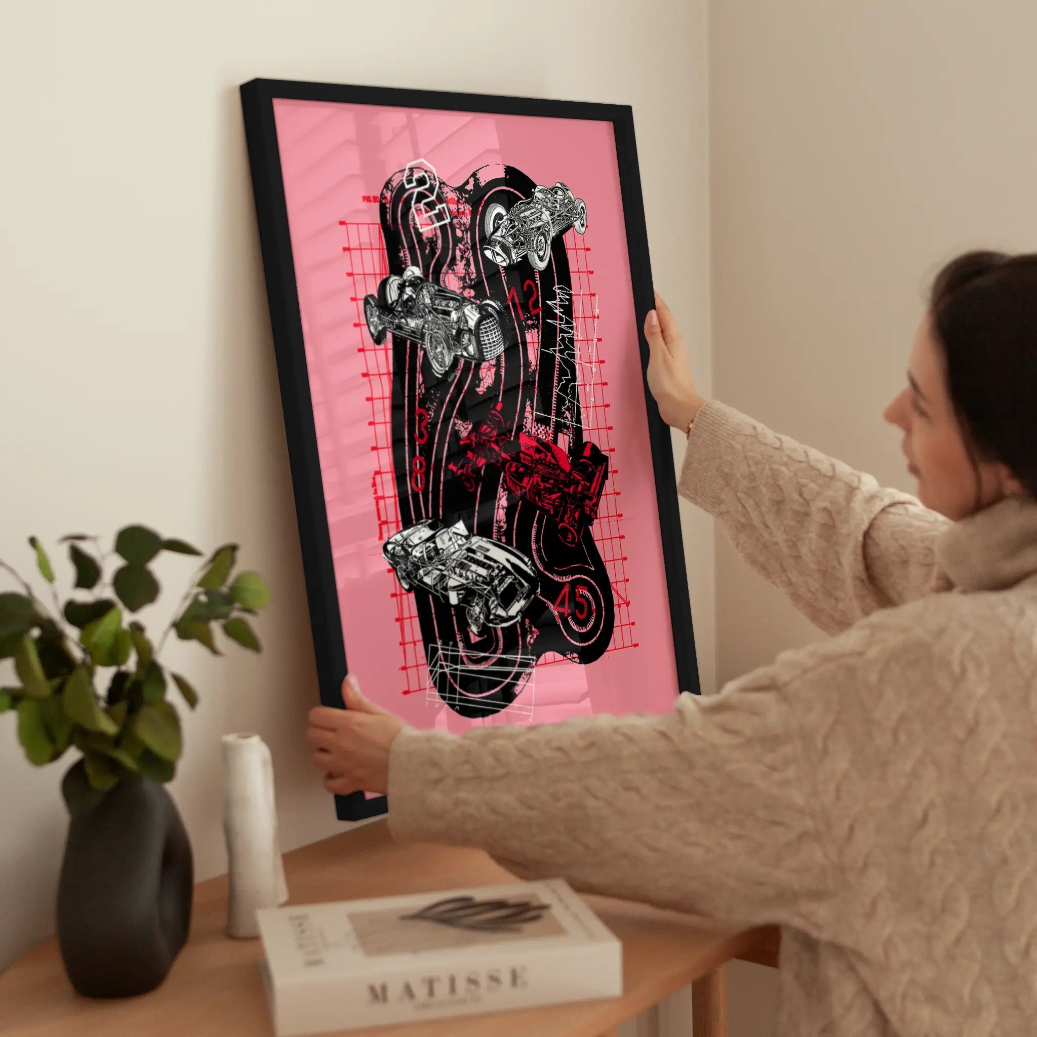 Race Course wird aufgehängt