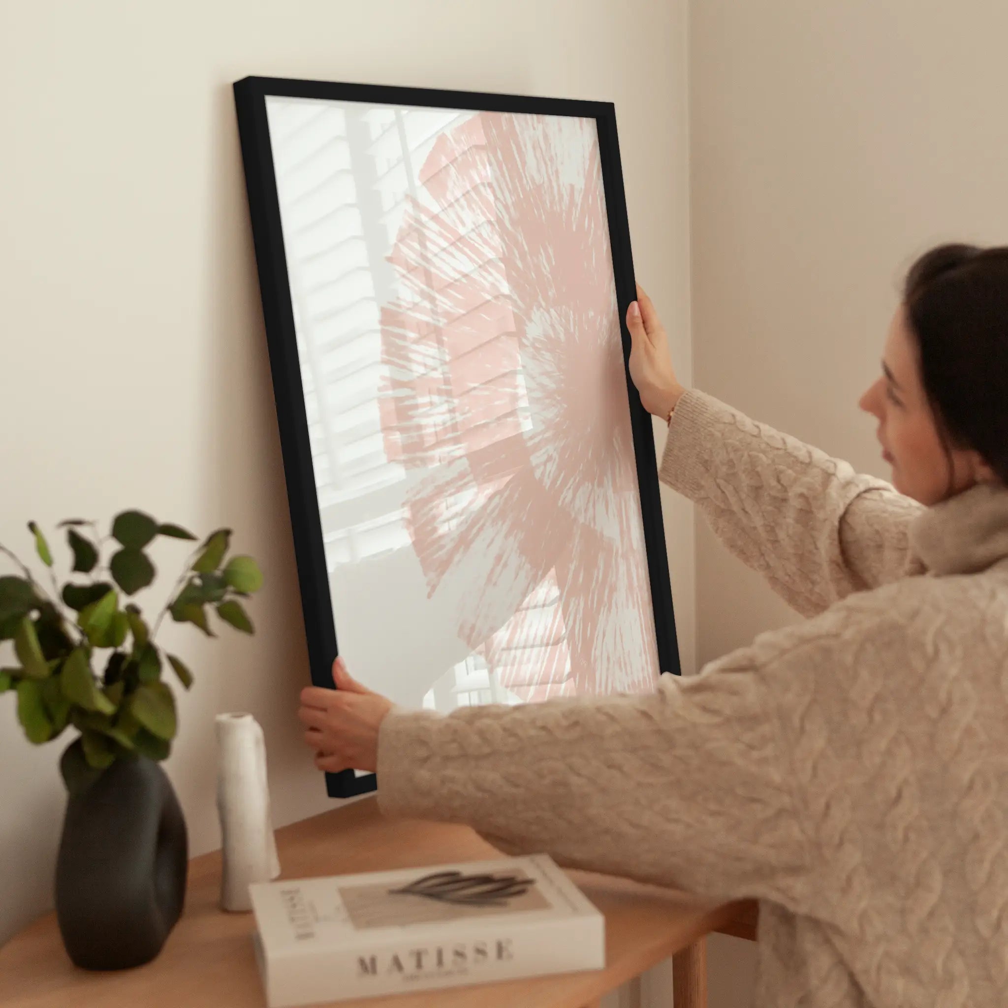 Radial Burst No1 wird aufgehängt