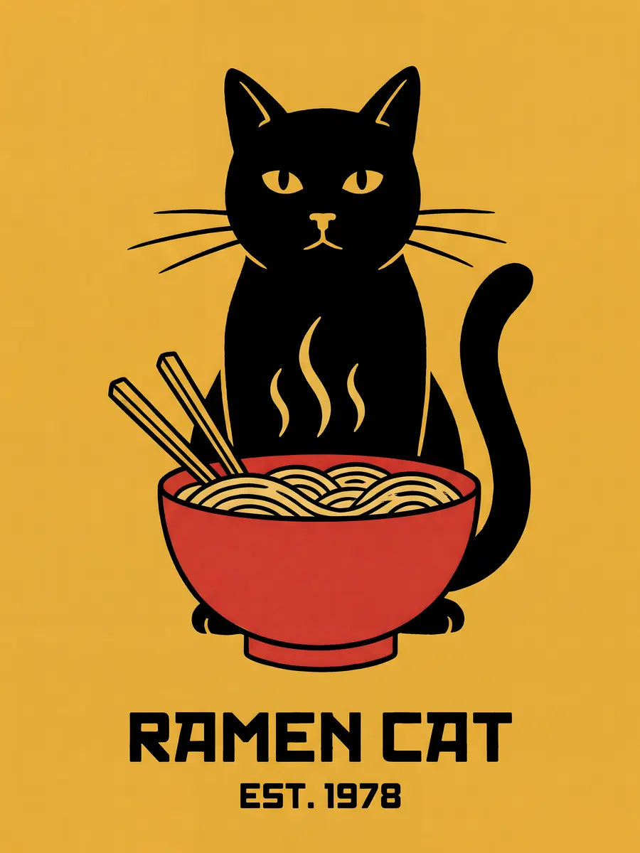 Ramen Cat Poster