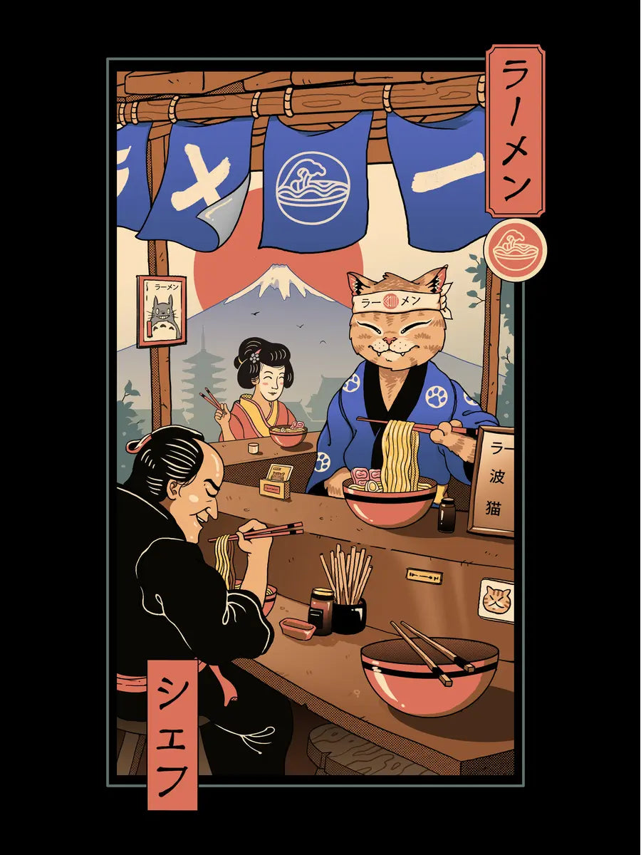 Ramen Cat No2 Poster