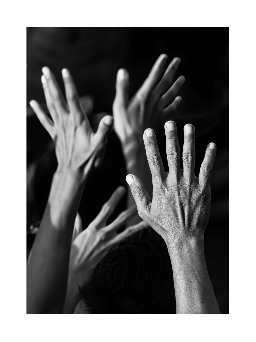 Reaching Hands Poster